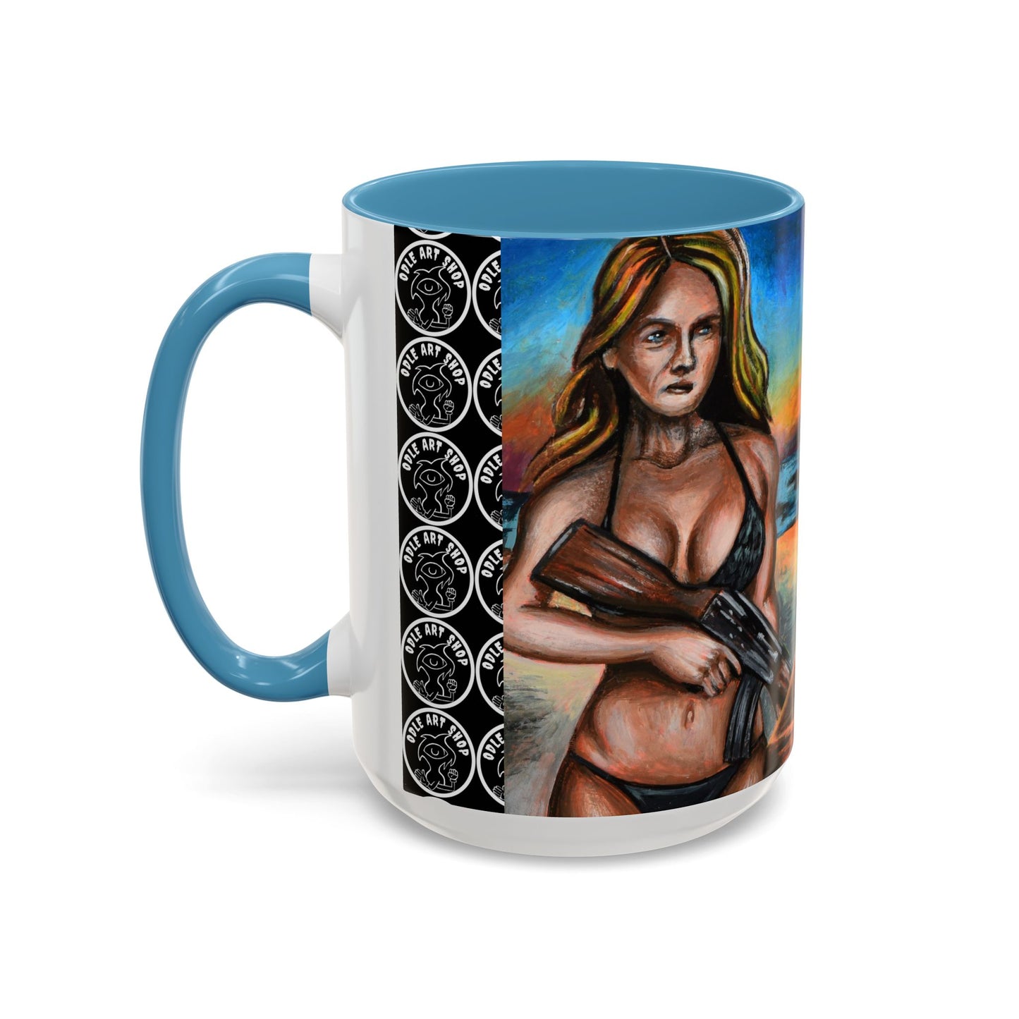 Vibrant Art-Inspired Coffee Mug, Unique Gift for Beach Lovers, Collectible Drinkware, Perfect for Birthdays, Home Decor