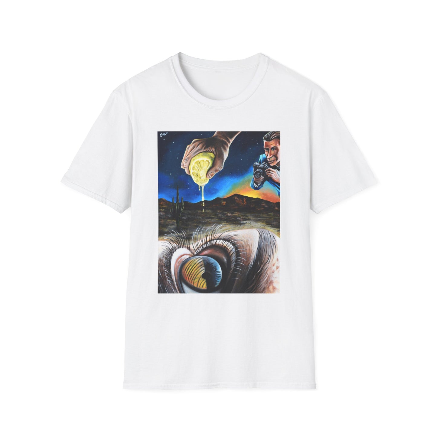 Galactic Adventure Unisex Softstyle T-Shirt, Cosmic Shirt, Art Tee, Sci-Fi Gift, Festival Wear, Unisex Graphic Tee