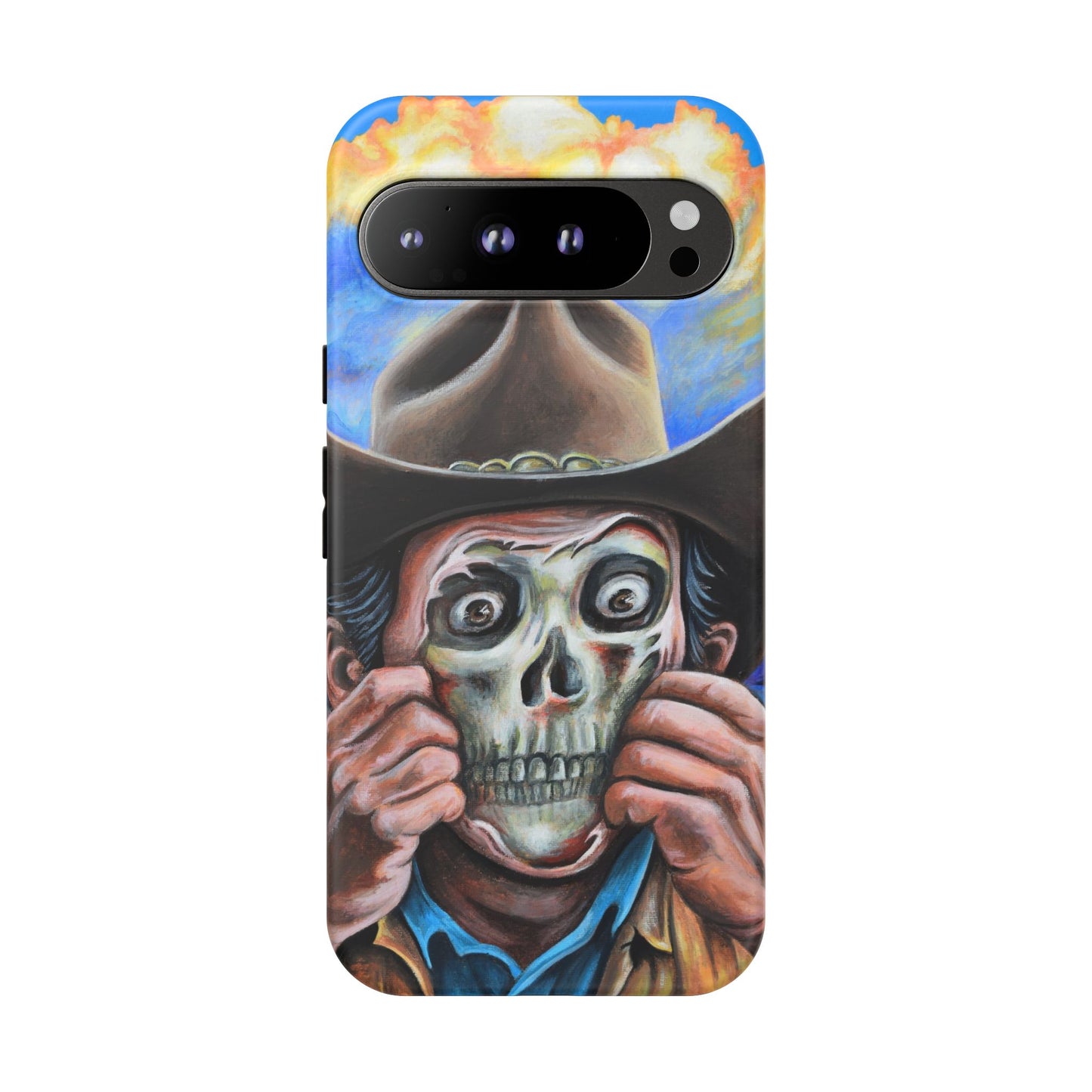 Skull Cowboy Phone Case - Tough Cases with Bold Artwork, Unique Gift for Halloween, Bold Aesthetic, Ideal for Music Lovers, [...]