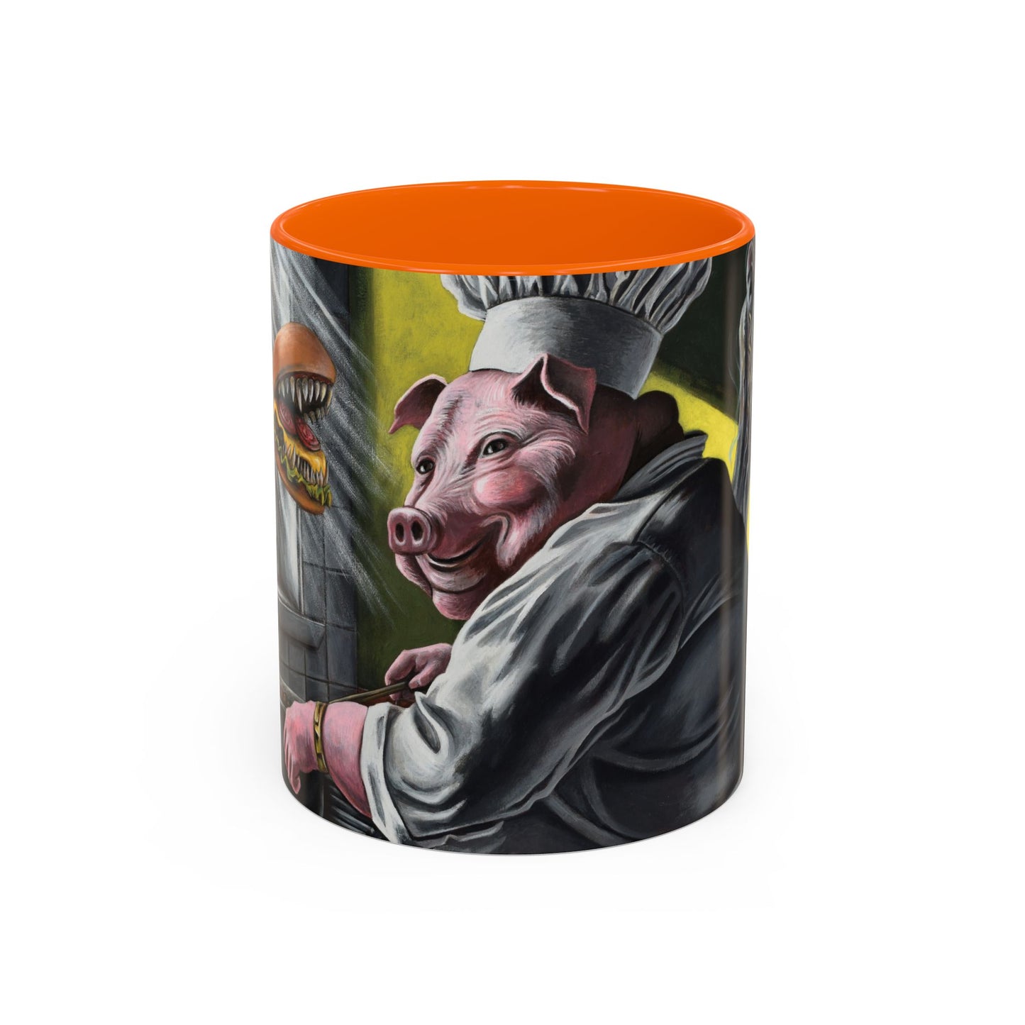 Pig Chef Coffee Mug — Quirky Kitchen Animal Art Accent Mug