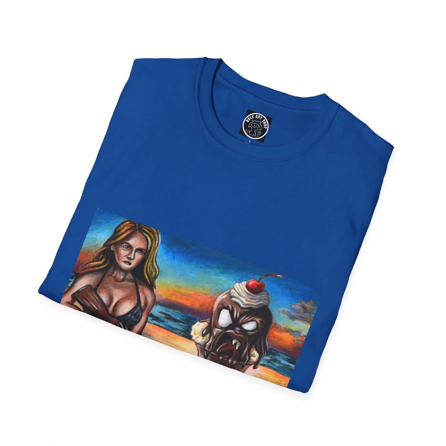 Beach Vibes Graphic Tee, Casual Summer Shirt, Unisex T-Shirt for Beach Lovers, Fun Graphic Shirt, Unique Ice Cream Art