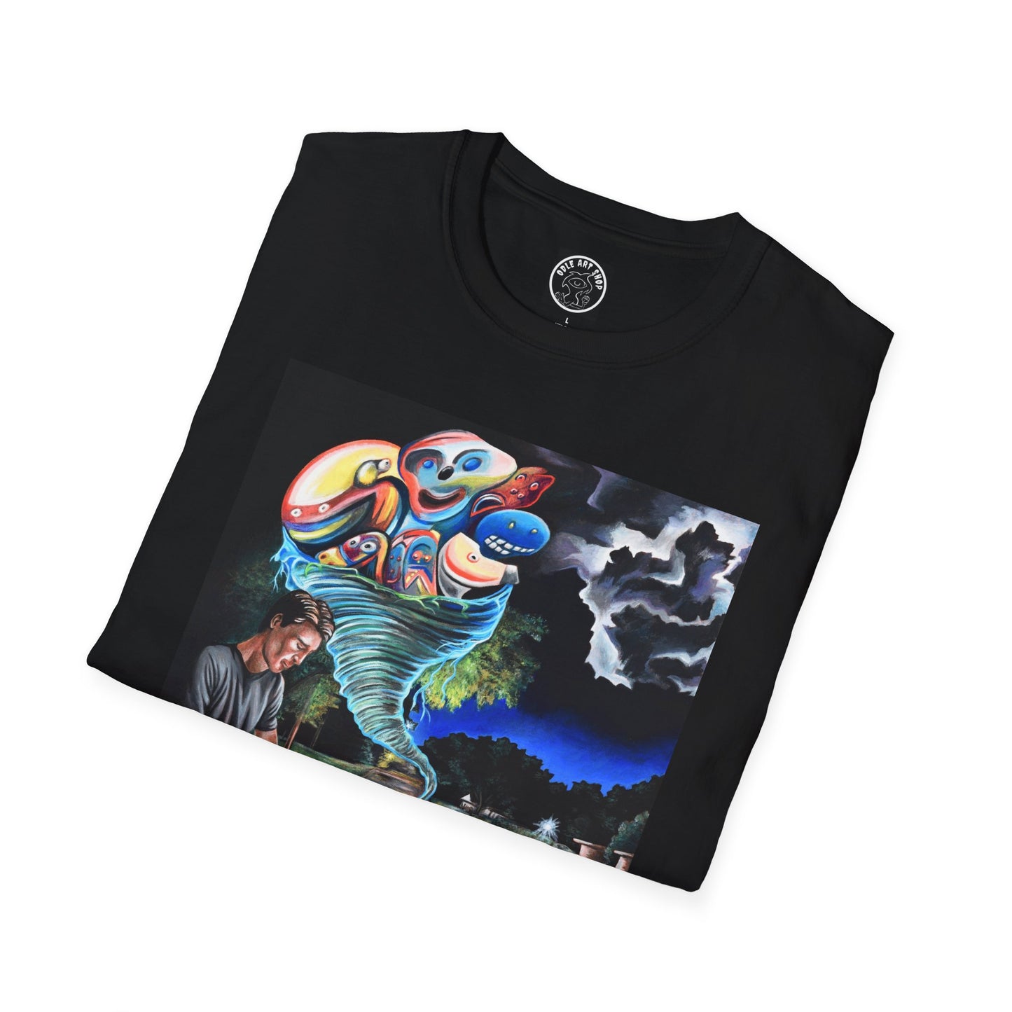 Artistic Unisex Softstyle T-Shirt with Unique Graphic Design, Casual Wear, Graphic Tee, Gift for Art Lovers, Comfortable & Stylish