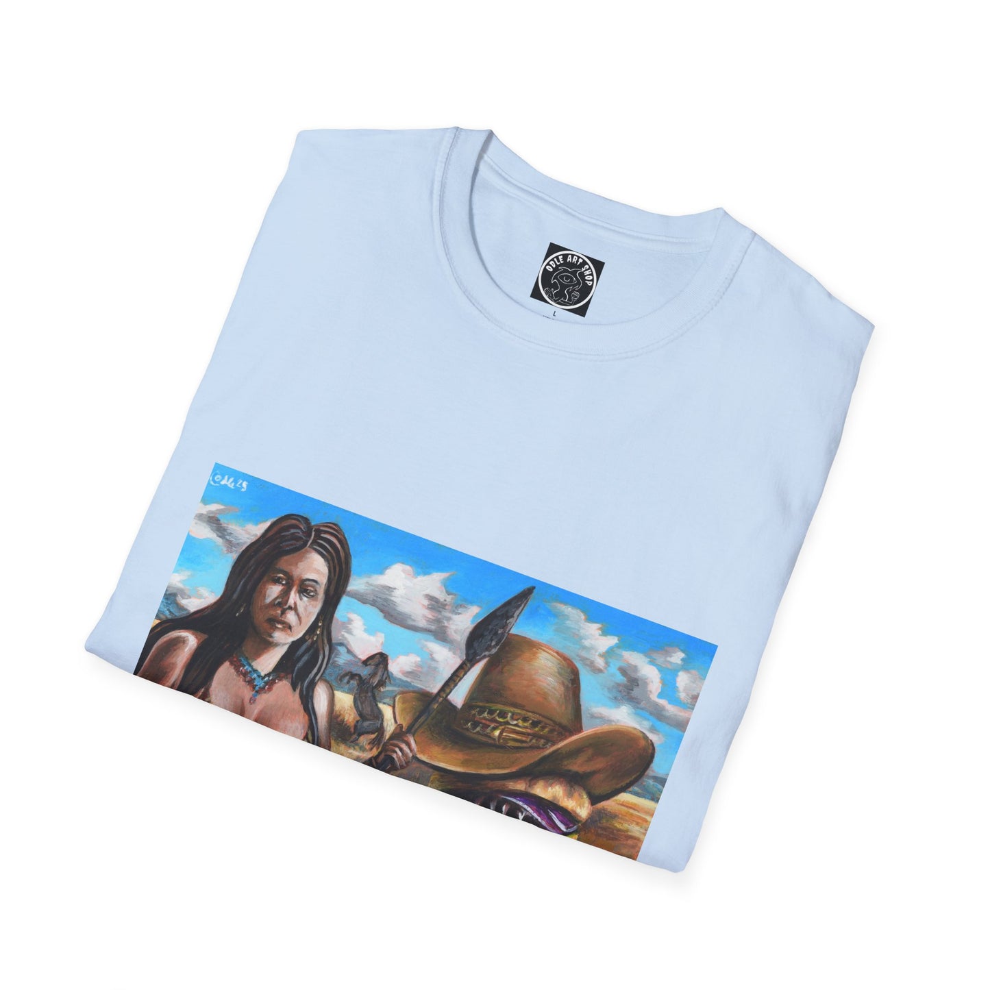 Vibrant Graphic Tee with Western Vibes, Unisex Softstyle T-Shirt, Casual Style, Gift for Cowboys, Everyday Wear, Festival Attire