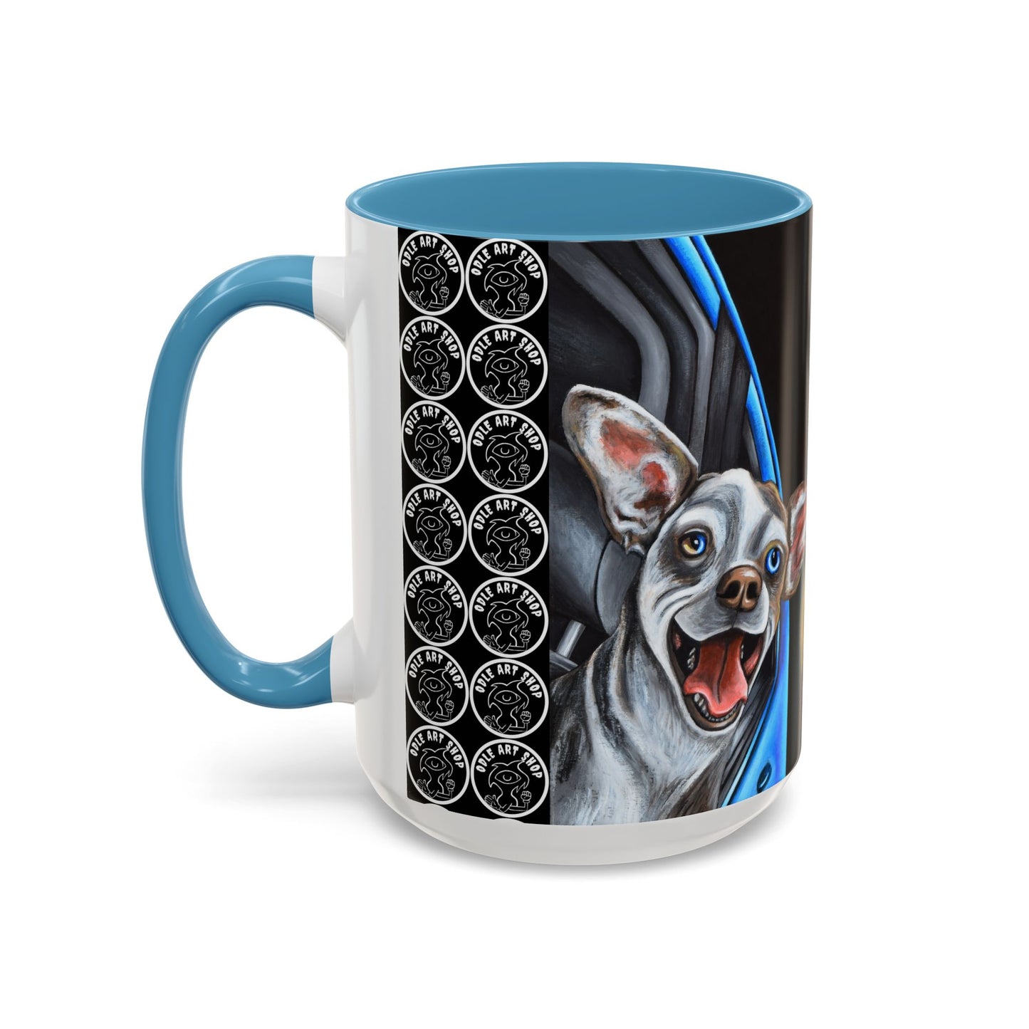 Unique Artistic Accent Coffee Mug with Colorful Ice Cream Design