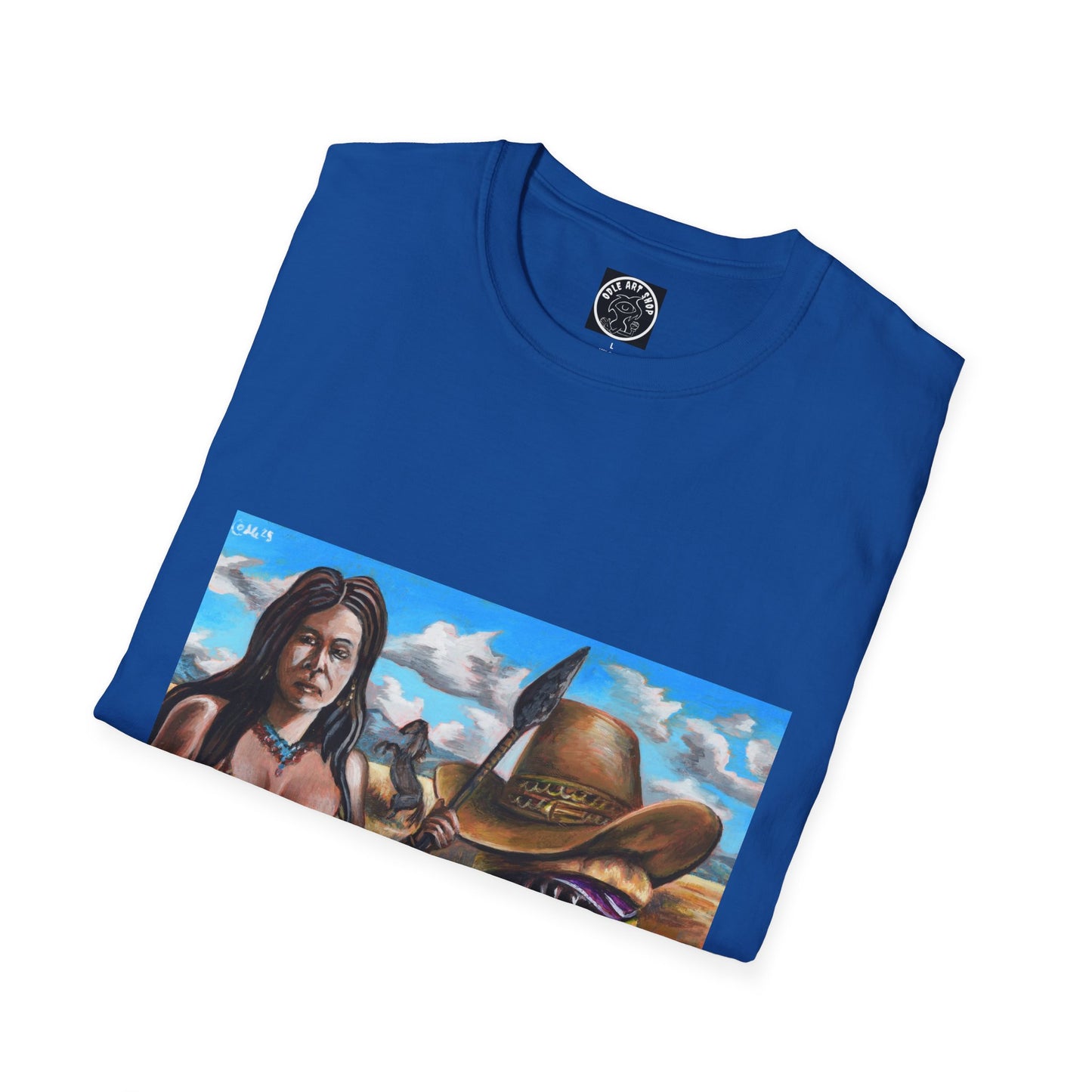 Vibrant Graphic Tee with Western Vibes, Unisex Softstyle T-Shirt, Casual Style, Gift for Cowboys, Everyday Wear, Festival Attire