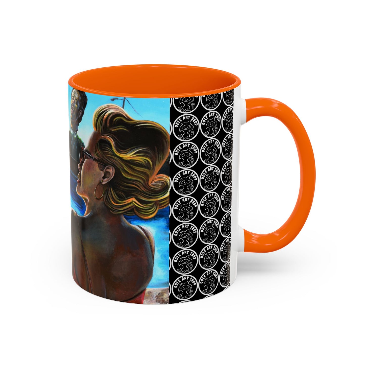 Surreal Poolside Art Coffee Mug — Color Accent 11/15oz