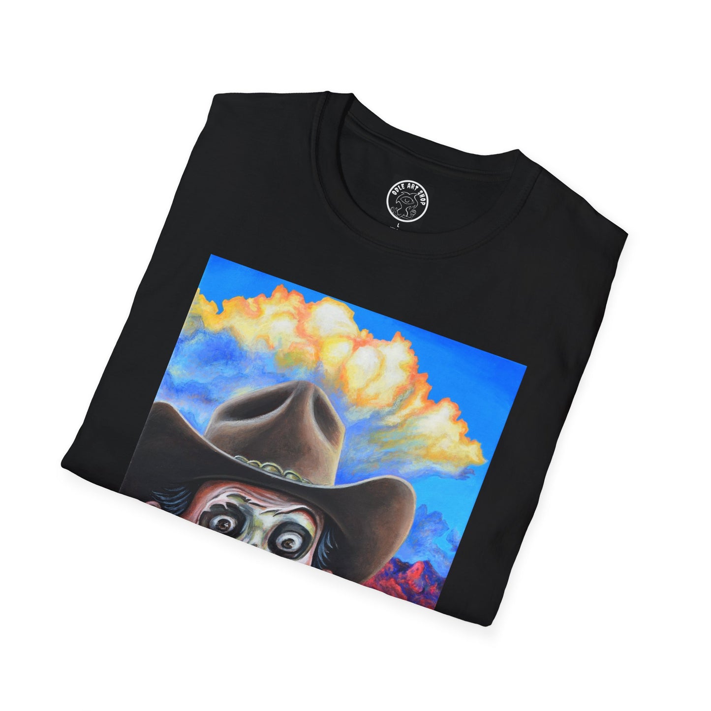 Colorful Cowboy Skull Graphic T-Shirt | Unisex Shirt for Festivals, Halloween, Casual Wear, Gift for Him/Her, Unique Art Tee