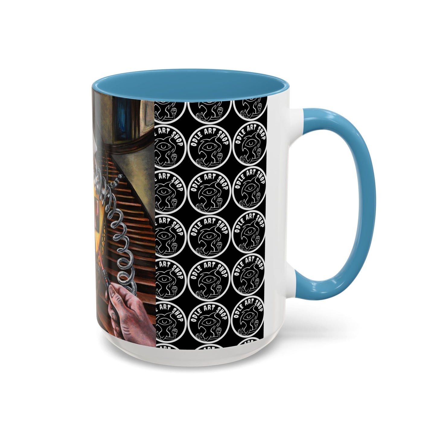Surreal Dinner Party Accent Coffee Mug — Whimsical Art Coffee Cup (11/15oz)