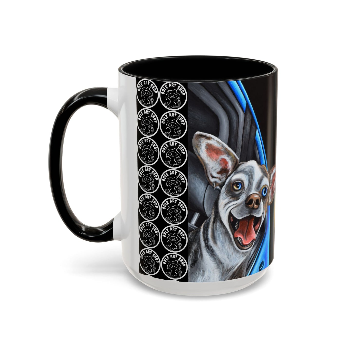 Unique Artistic Accent Coffee Mug with Colorful Ice Cream Design
