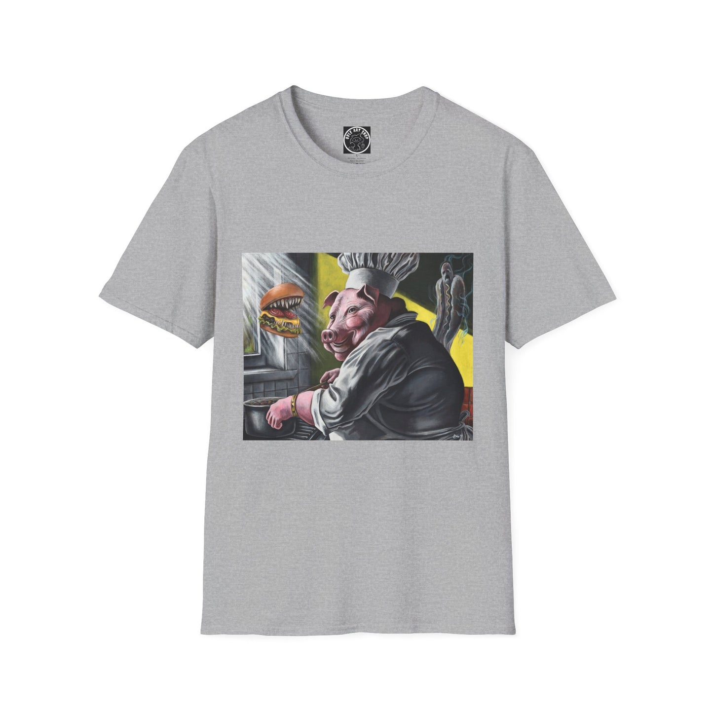 T-Shirt — Surreal Chef Pig Illustration Graphic Tee
