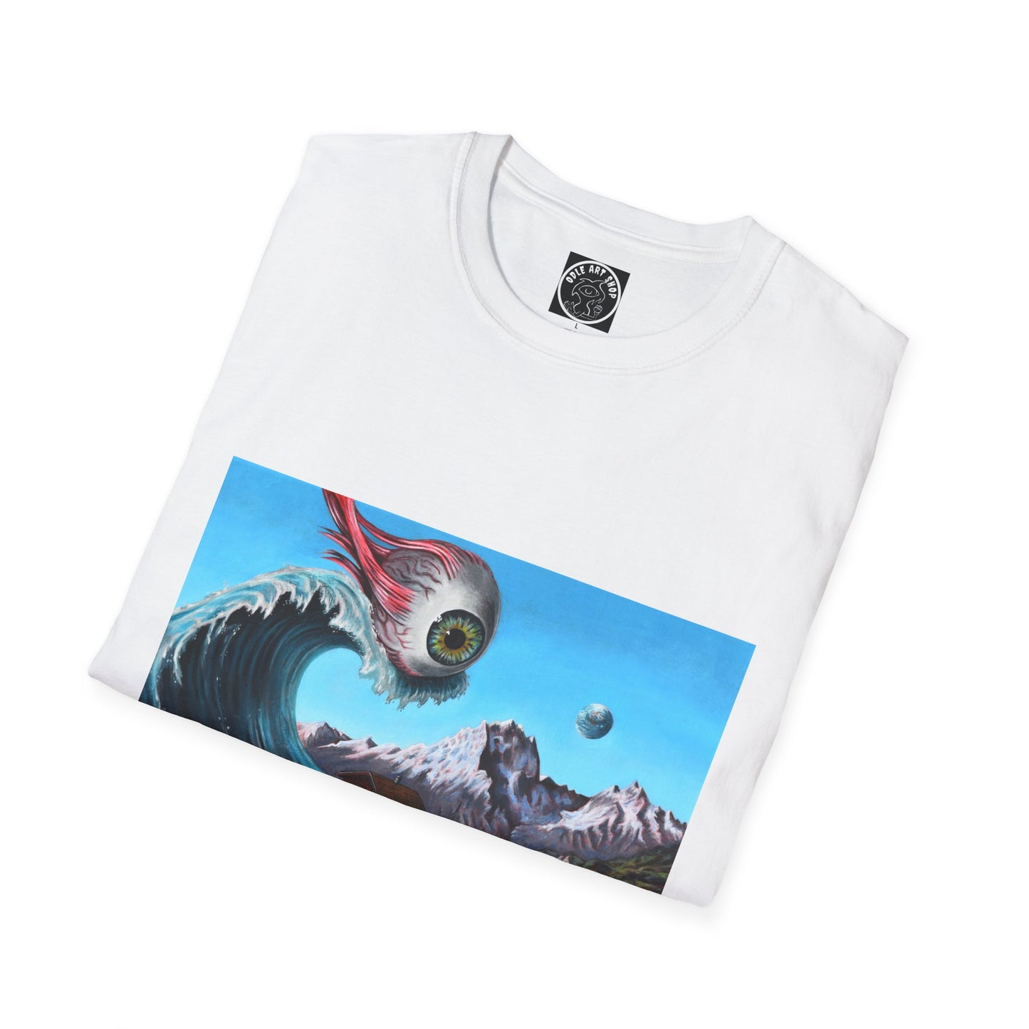 Cosmic Wave T-Shirt — Surreal Meteor Ocean Graphic