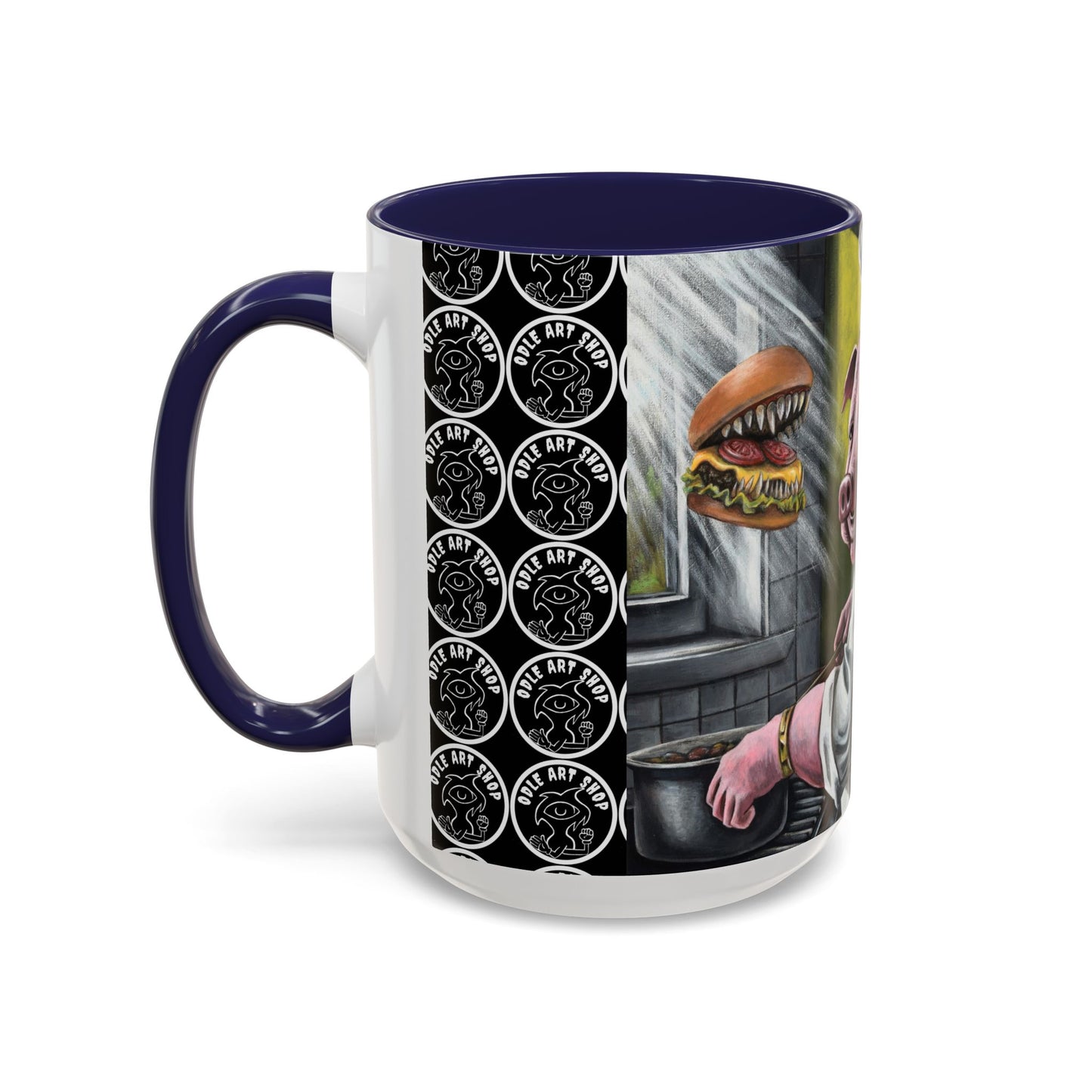 Pig Chef Coffee Mug — Quirky Kitchen Animal Art Accent Mug