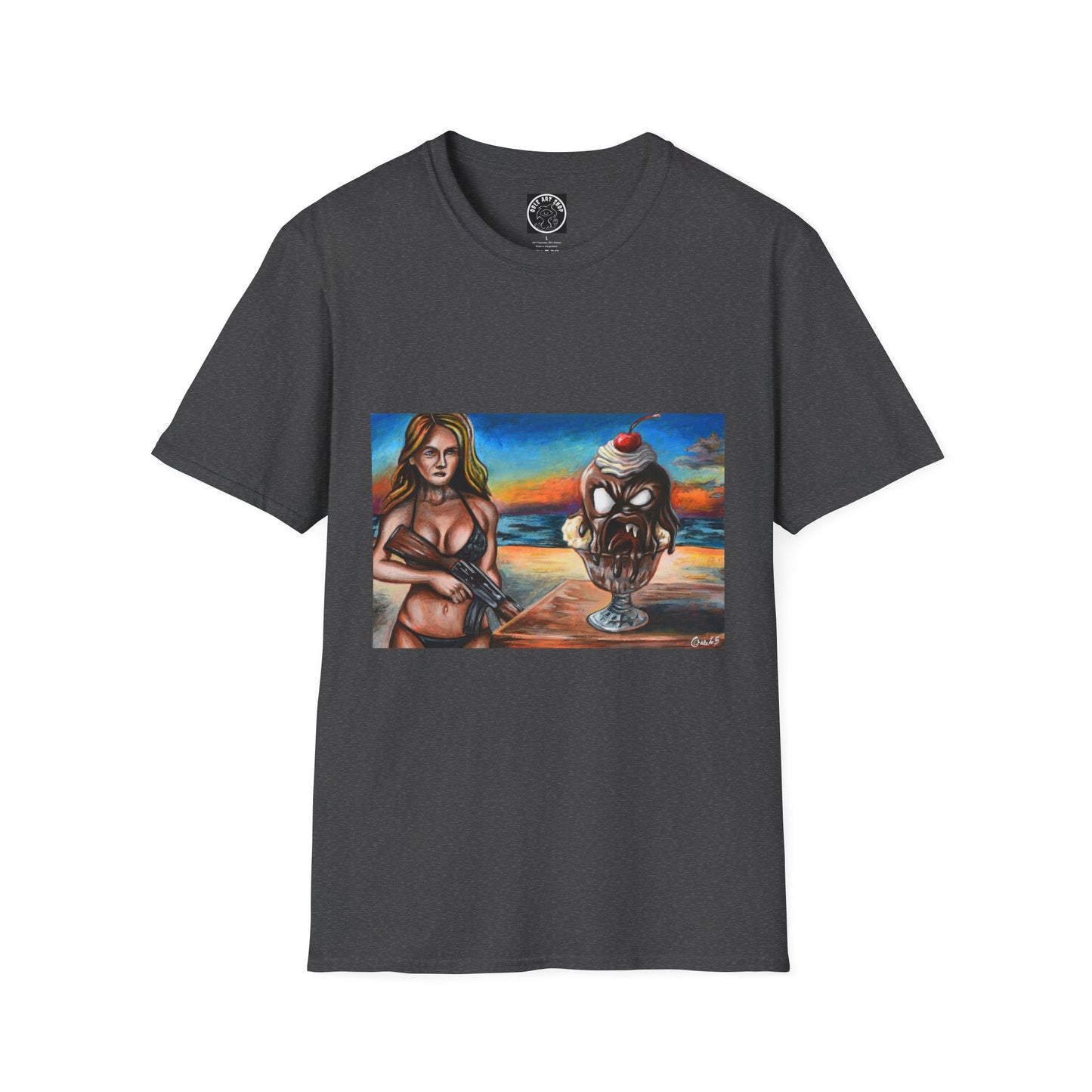 Beach Vibes Graphic Tee, Casual Summer Shirt, Unisex T-Shirt for Beach Lovers, Fun Graphic Shirt, Unique Ice Cream Art