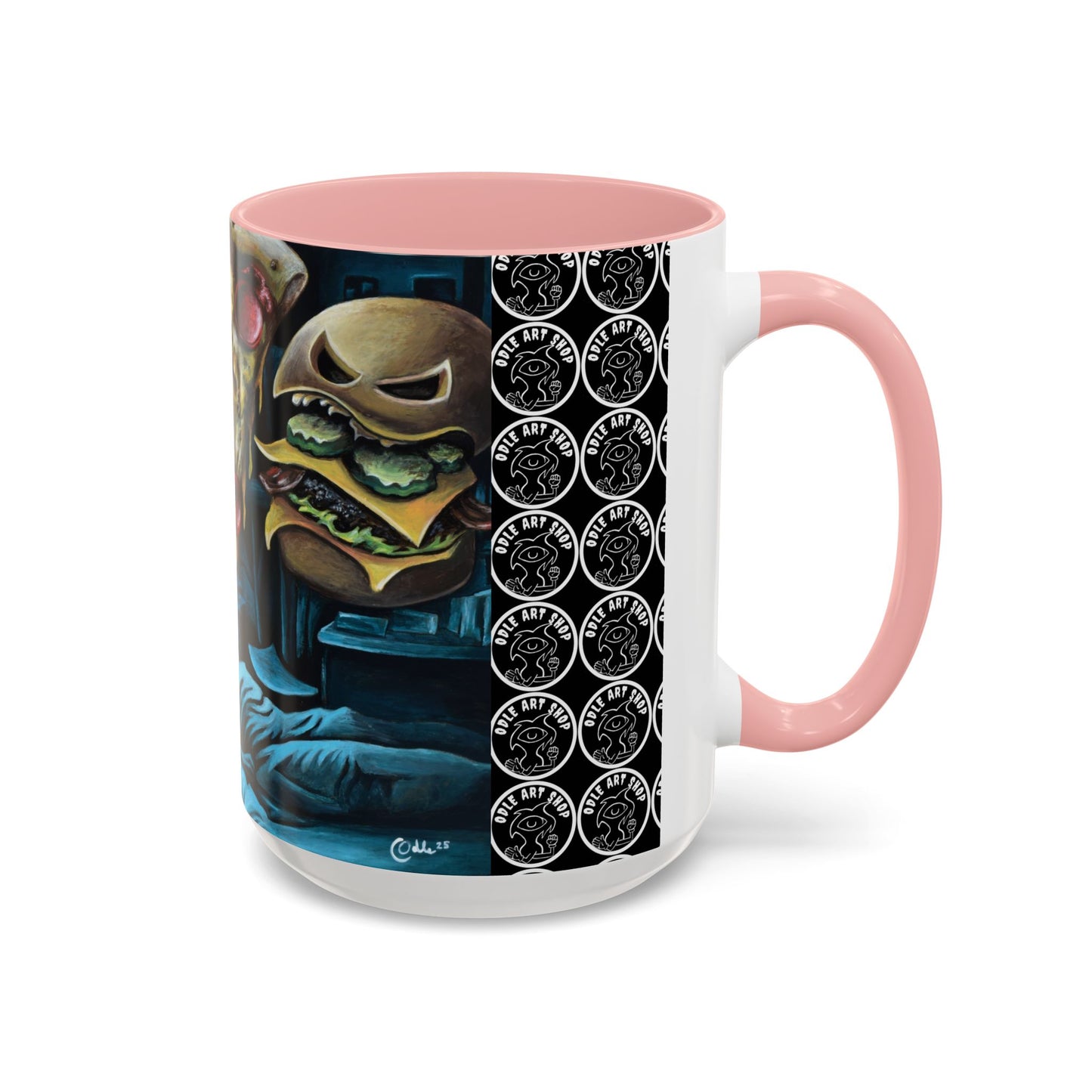 Whimsical Foodie Coffee Mug - Perfect for Pizza and Burger Lovers