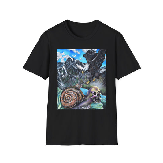 Adventure-Inspired Art Tee, Nature Lover Shirt, Unique Graphic T-Shirt, Boho Casual Wear, Gift for Outdoor Enthusiasts