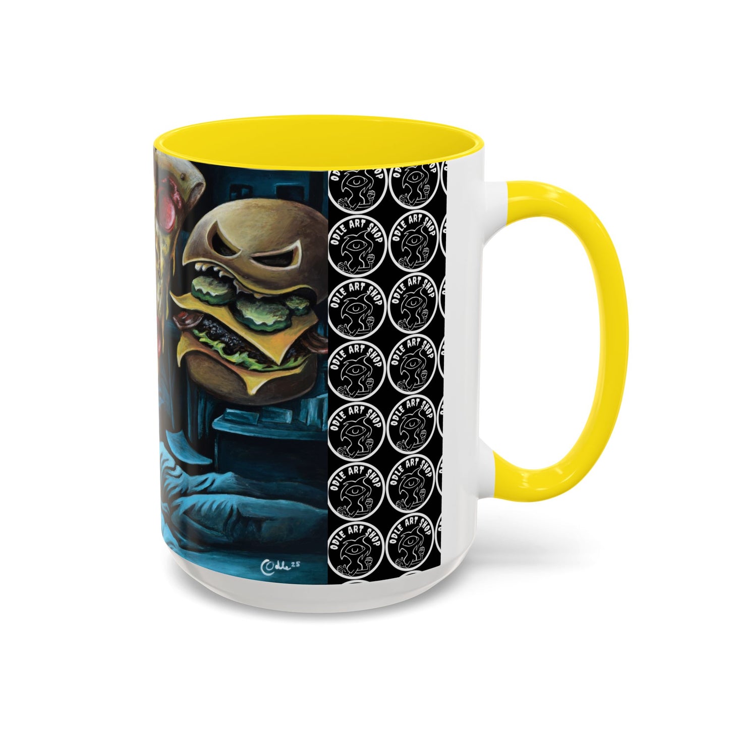 Whimsical Foodie Coffee Mug - Perfect for Pizza and Burger Lovers