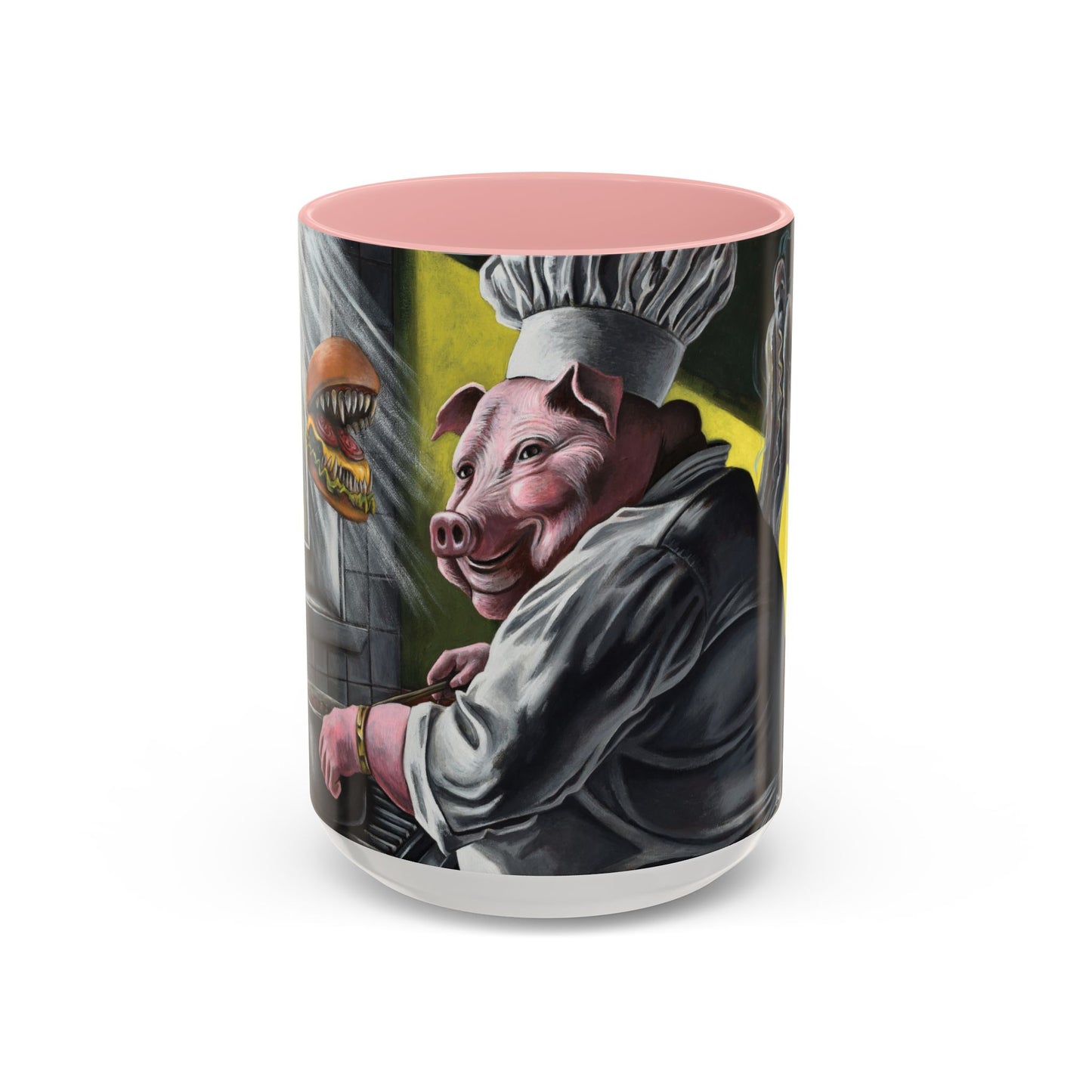 Pig Chef Coffee Mug — Quirky Kitchen Animal Art Accent Mug