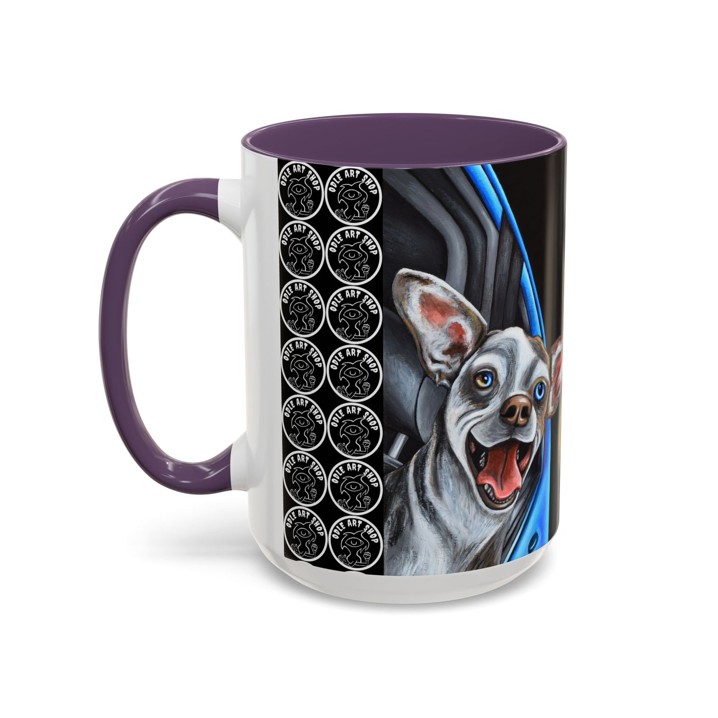 Unique Artistic Accent Coffee Mug with Colorful Ice Cream Design