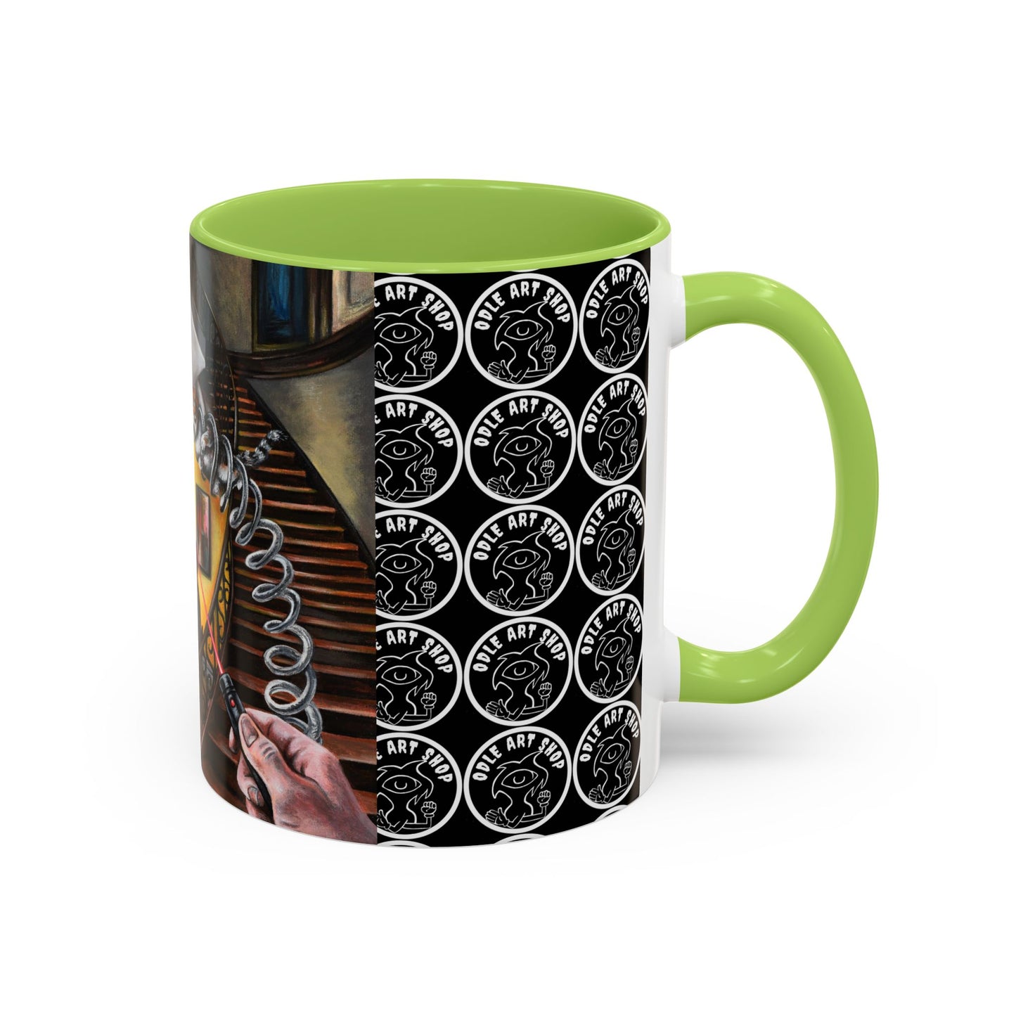 Surreal Dinner Party Accent Coffee Mug — Whimsical Art Coffee Cup (11/15oz)