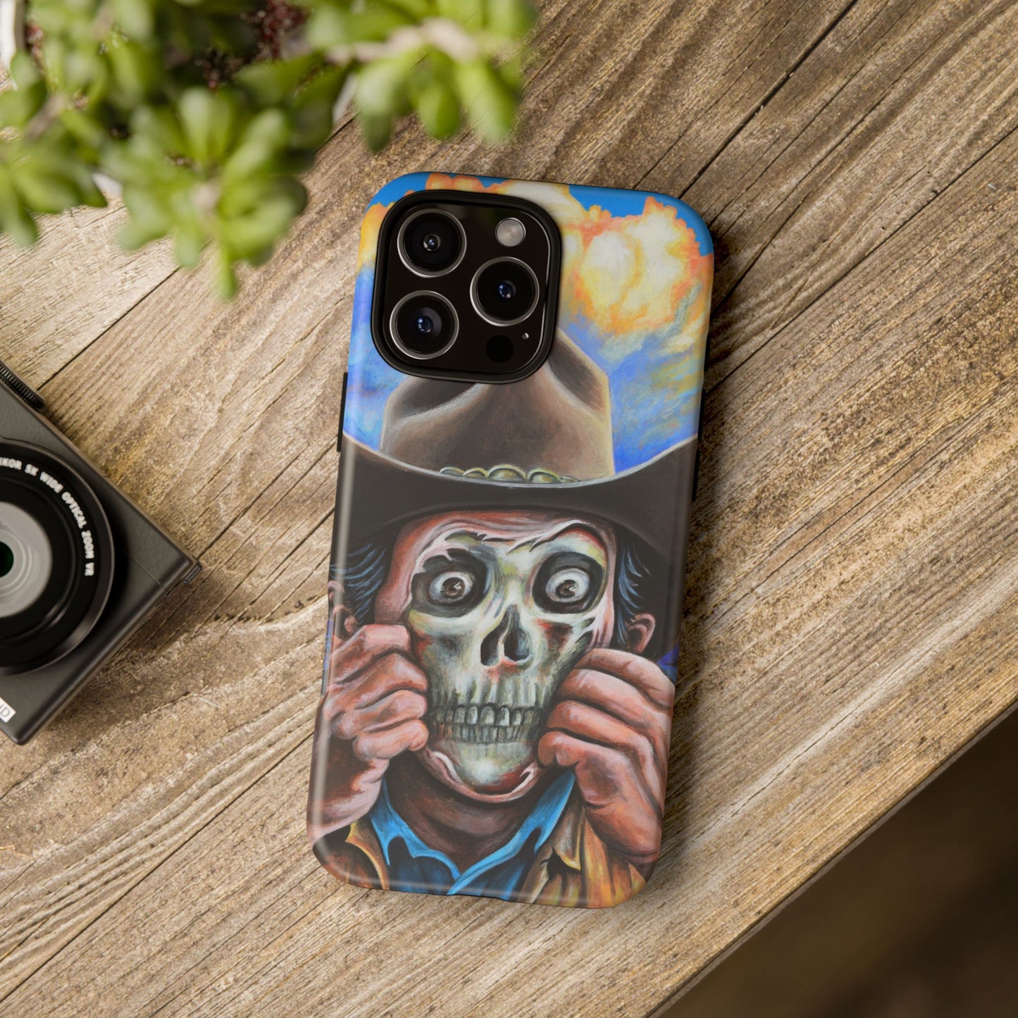 Skull Cowboy Phone Case - Tough Cases with Bold Artwork, Unique Gift for Halloween, Bold Aesthetic, Ideal for Music Lovers, [...]