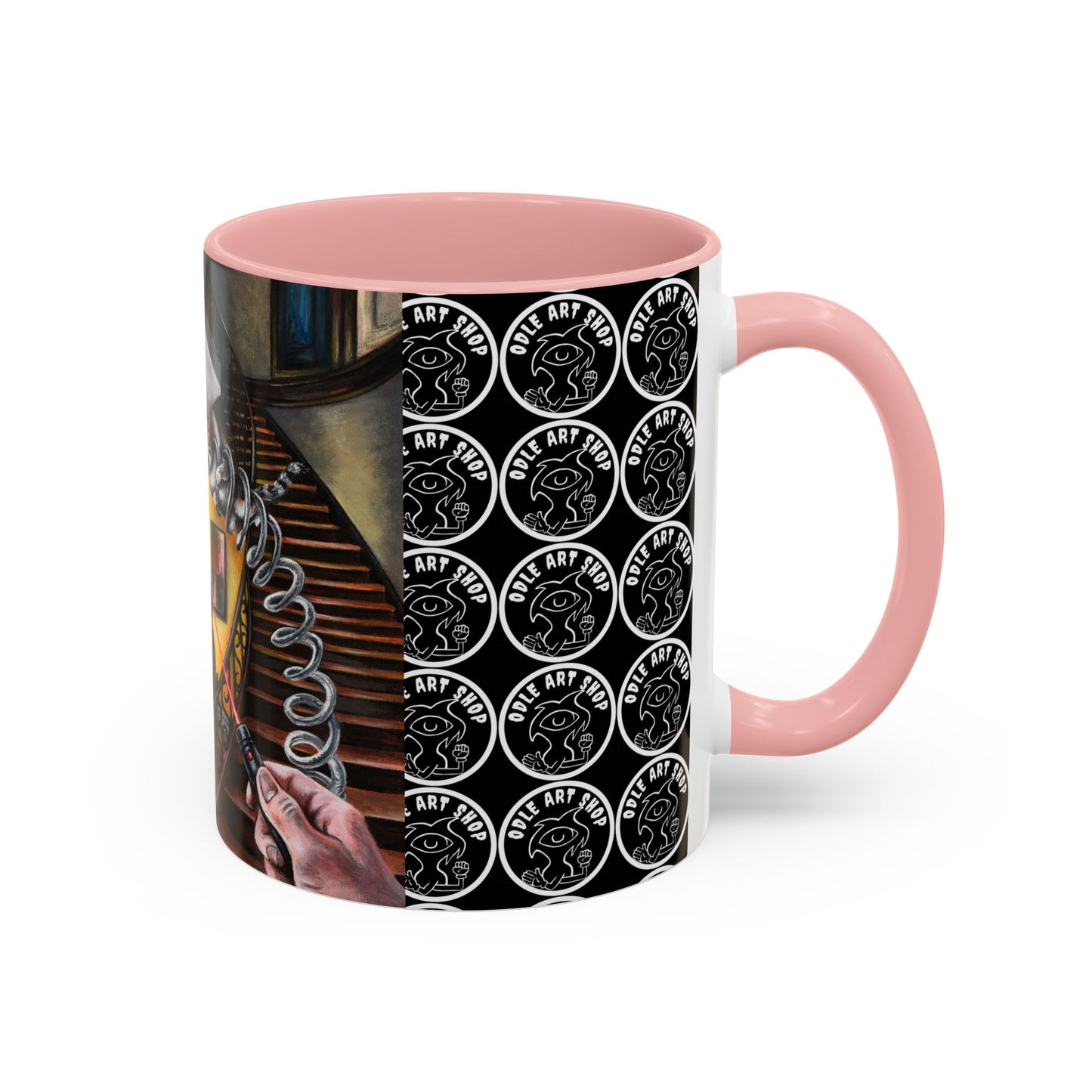 Surreal Dinner Party Accent Coffee Mug — Whimsical Art Coffee Cup (11/15oz)