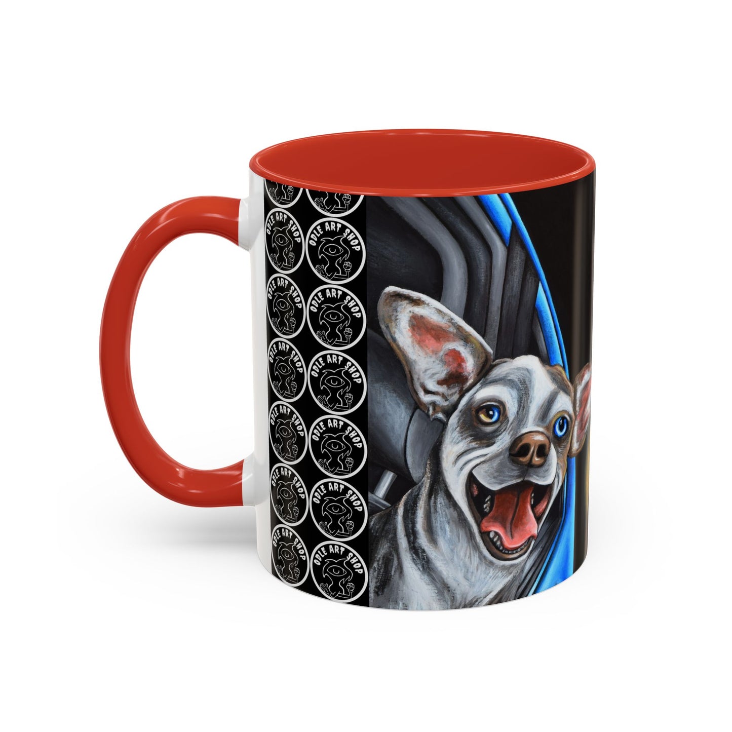 Unique Artistic Accent Coffee Mug with Colorful Ice Cream Design