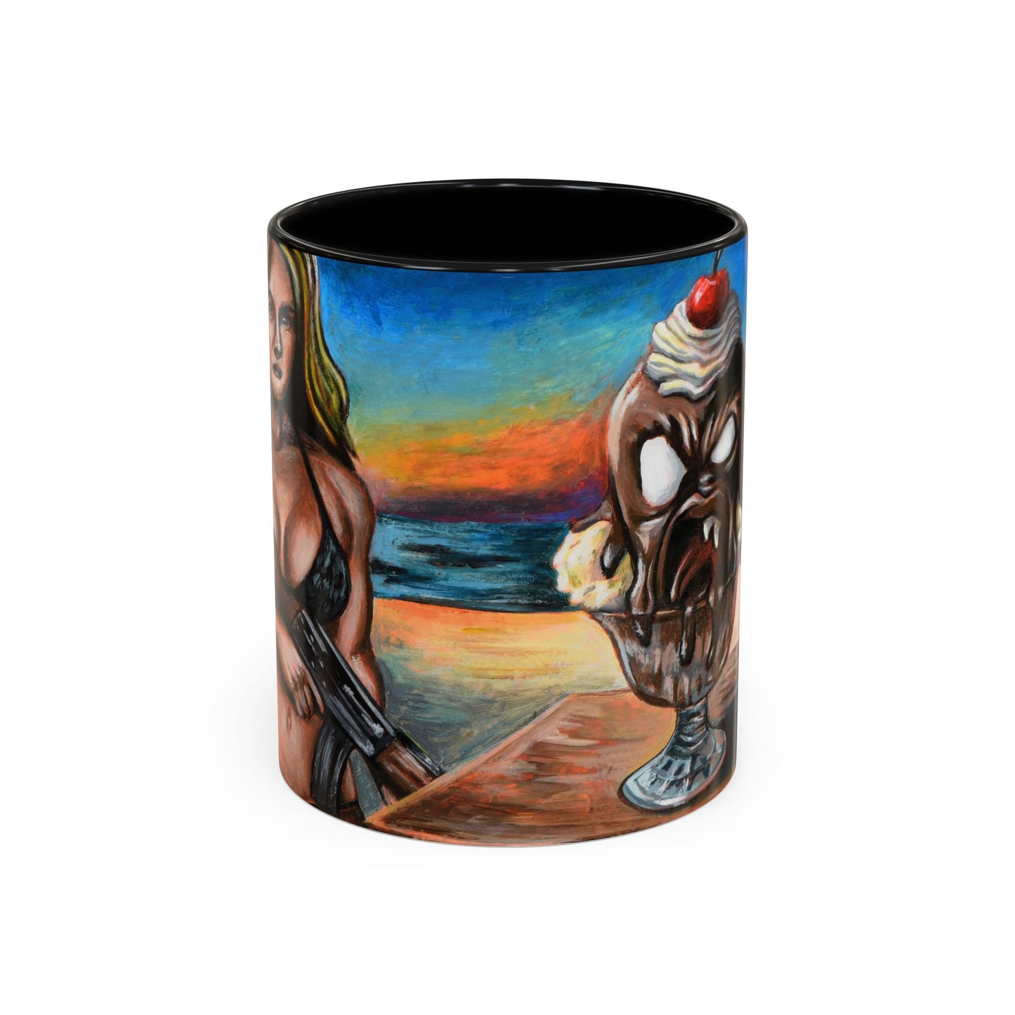 Vibrant Art-Inspired Coffee Mug, Unique Gift for Beach Lovers, Collectible Drinkware, Perfect for Birthdays, Home Decor