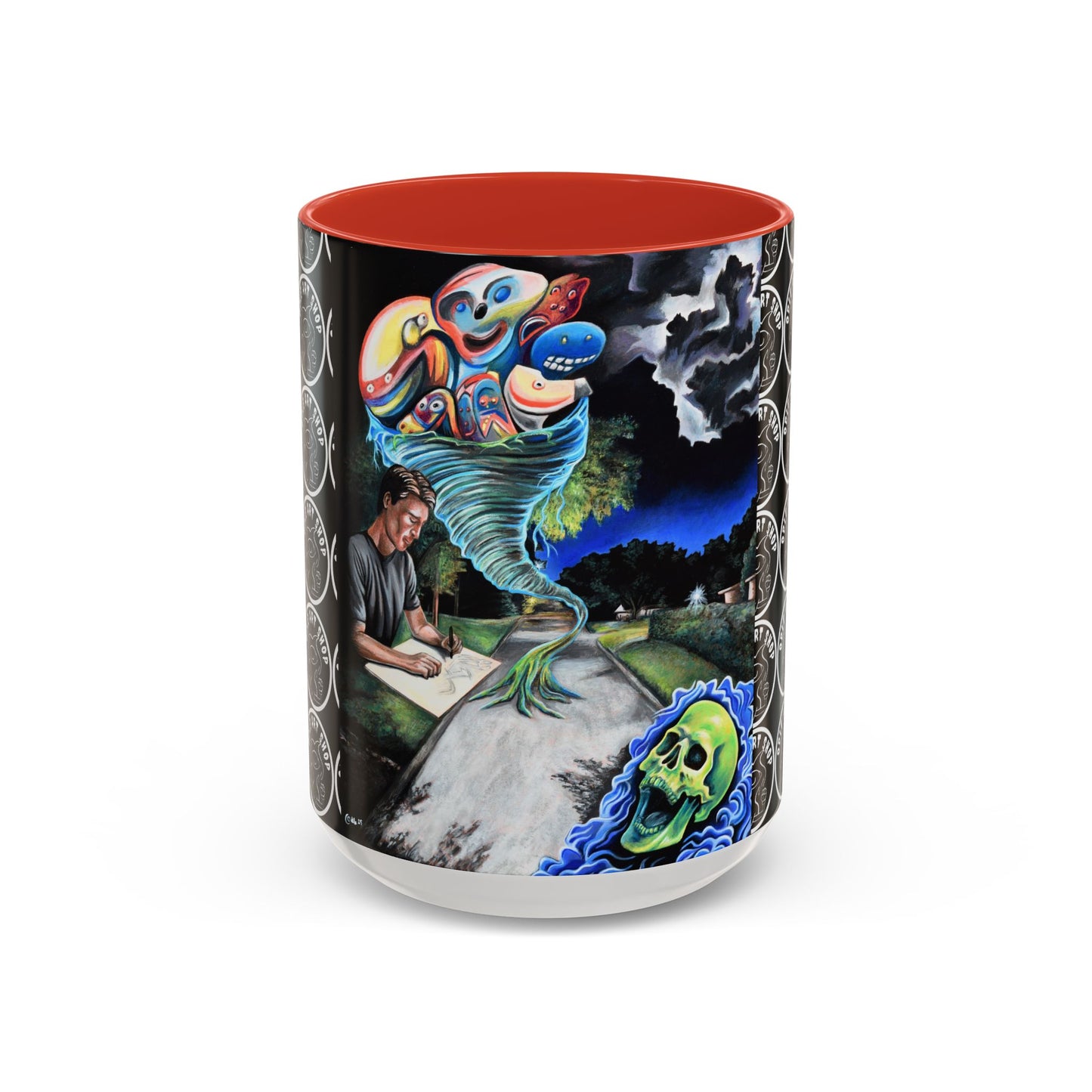 Artistic Accent Coffee Mug - Unique Gift for Coffee Lovers, Creative Aesthetic, Home Decor, Art Enthusiast, Birthday Present, Collectible