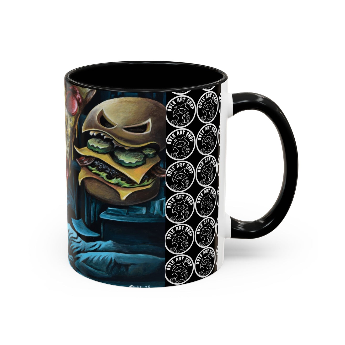 Whimsical Foodie Coffee Mug - Perfect for Pizza and Burger Lovers