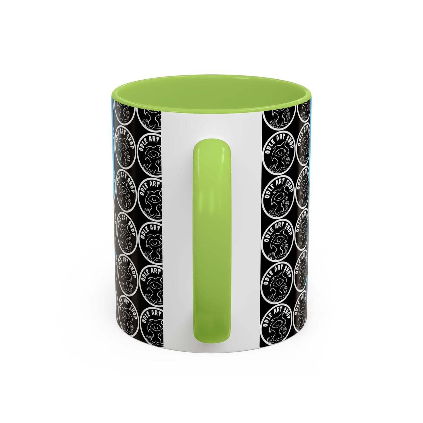 Surreal Sea Monster Accent Coffee Mug — Eyeball Wave Art (11/15oz)