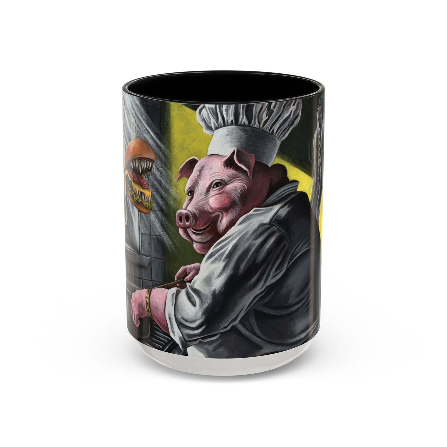 Pig Chef Coffee Mug — Quirky Kitchen Animal Art Accent Mug