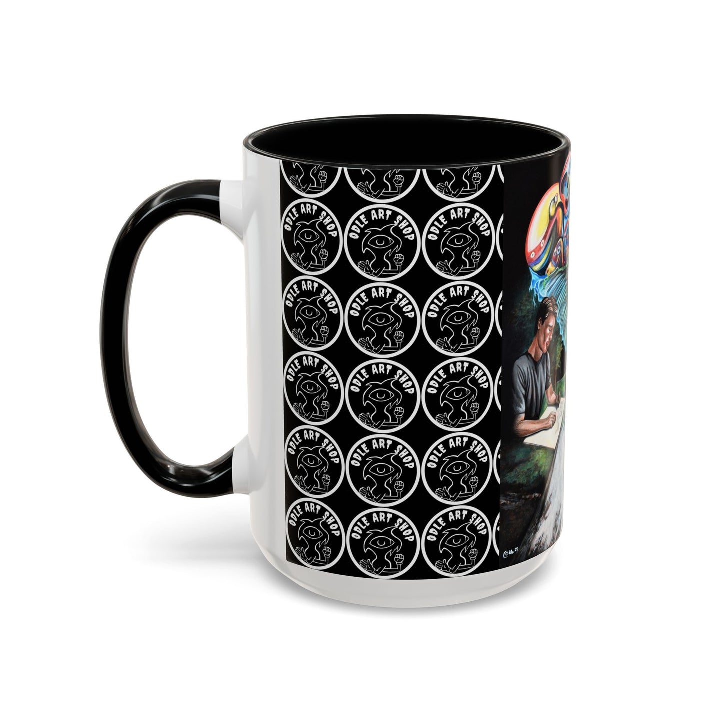 Artistic Accent Coffee Mug - Unique Gift for Coffee Lovers, Creative Aesthetic, Home Decor, Art Enthusiast, Birthday Present, Collectible