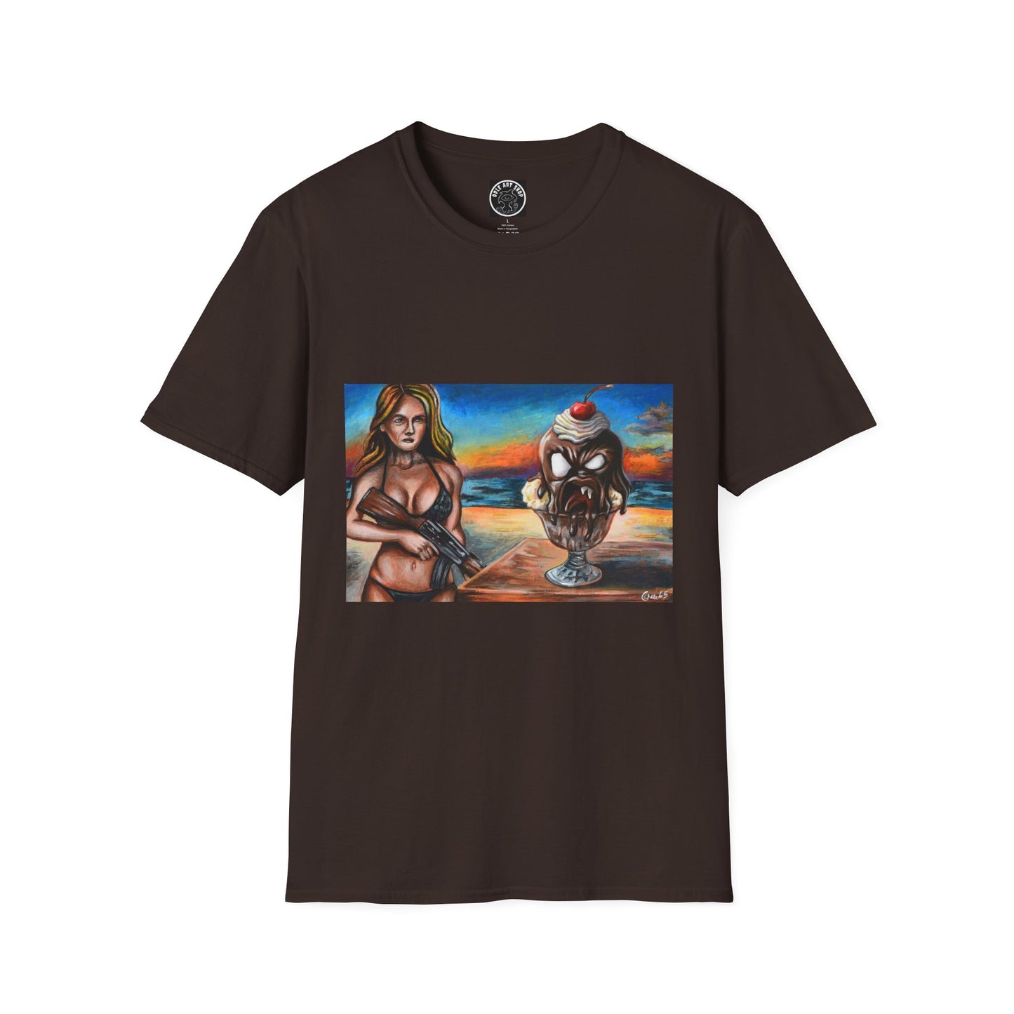 Beach Vibes Graphic Tee, Casual Summer Shirt, Unisex T-Shirt for Beach Lovers, Fun Graphic Shirt, Unique Ice Cream Art