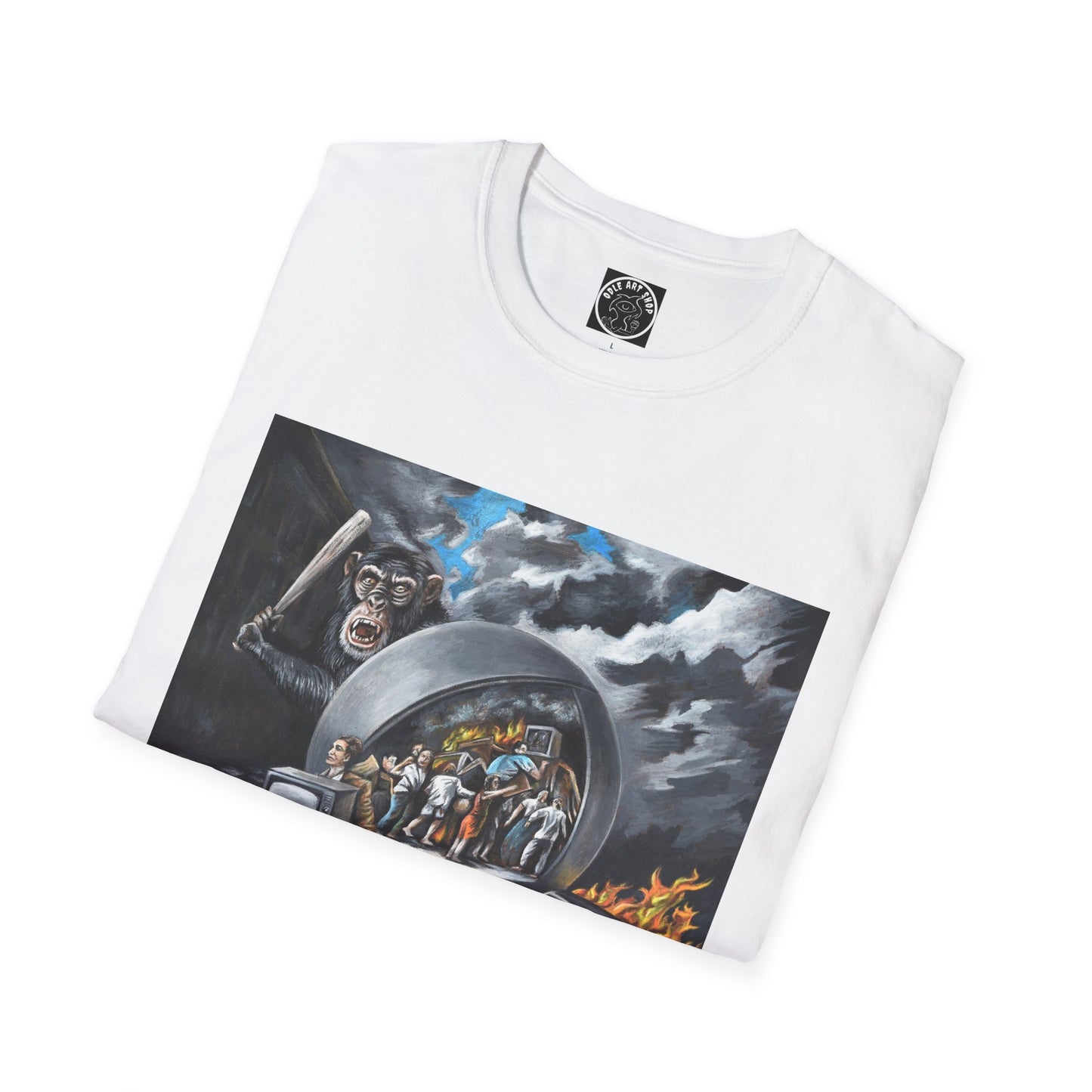 Surreal Roadtrip T-Shirt — Retro Car, Diner Mirror Scene
