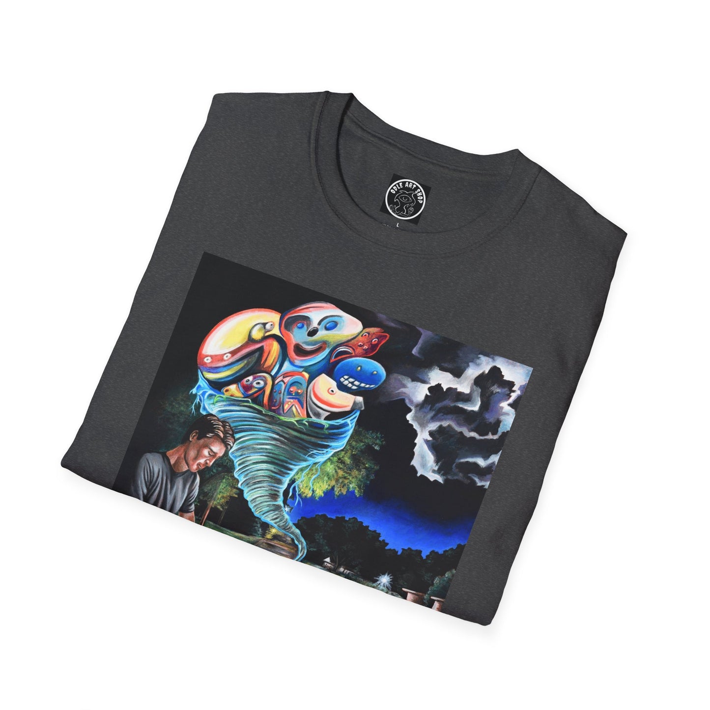 Artistic Unisex Softstyle T-Shirt with Unique Graphic Design, Casual Wear, Graphic Tee, Gift for Art Lovers, Comfortable & Stylish