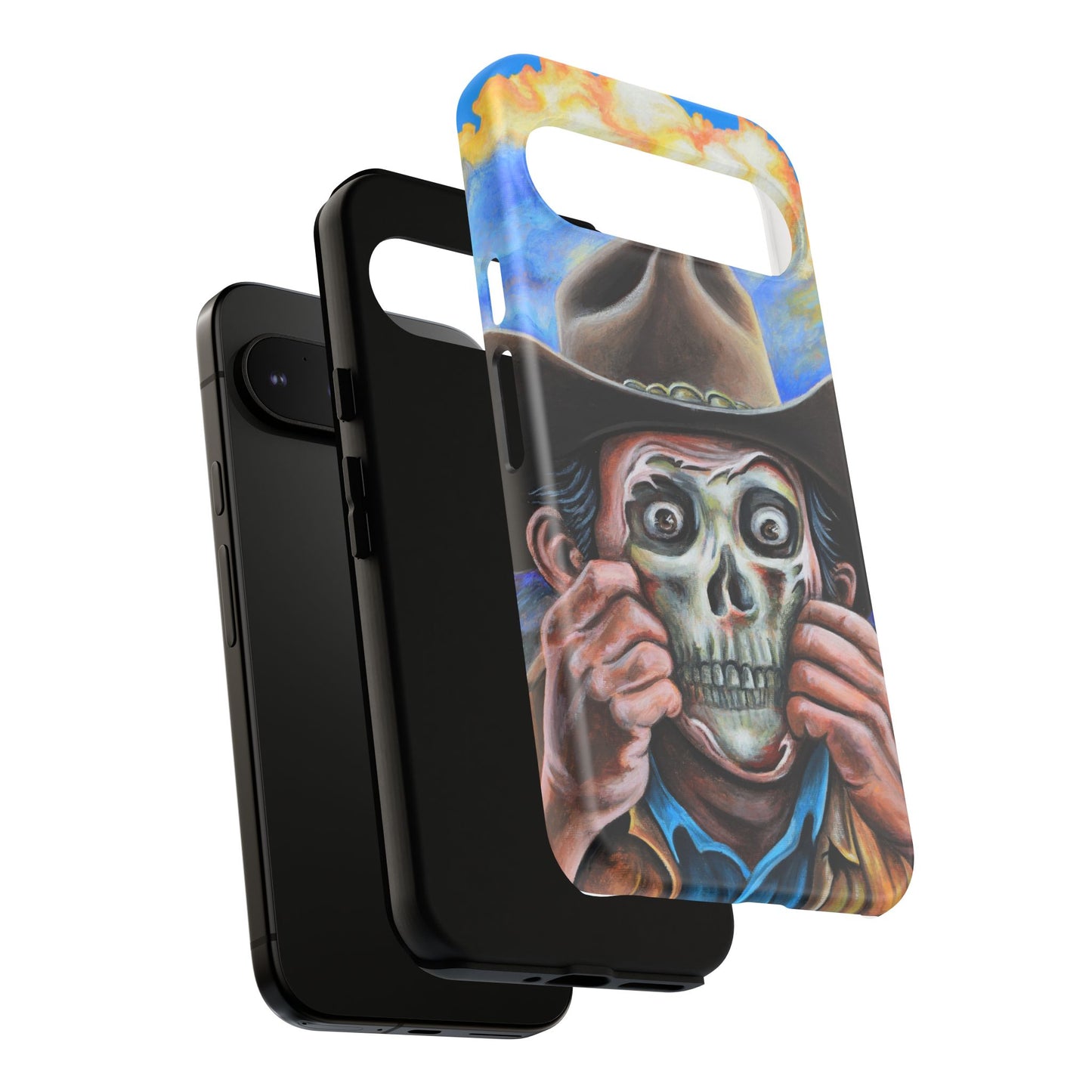 Skull Cowboy Phone Case - Tough Cases with Bold Artwork, Unique Gift for Halloween, Bold Aesthetic, Ideal for Music Lovers, [...]