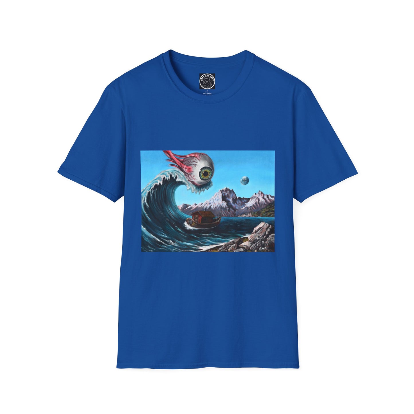 Cosmic Wave T-Shirt — Surreal Meteor Ocean Graphic