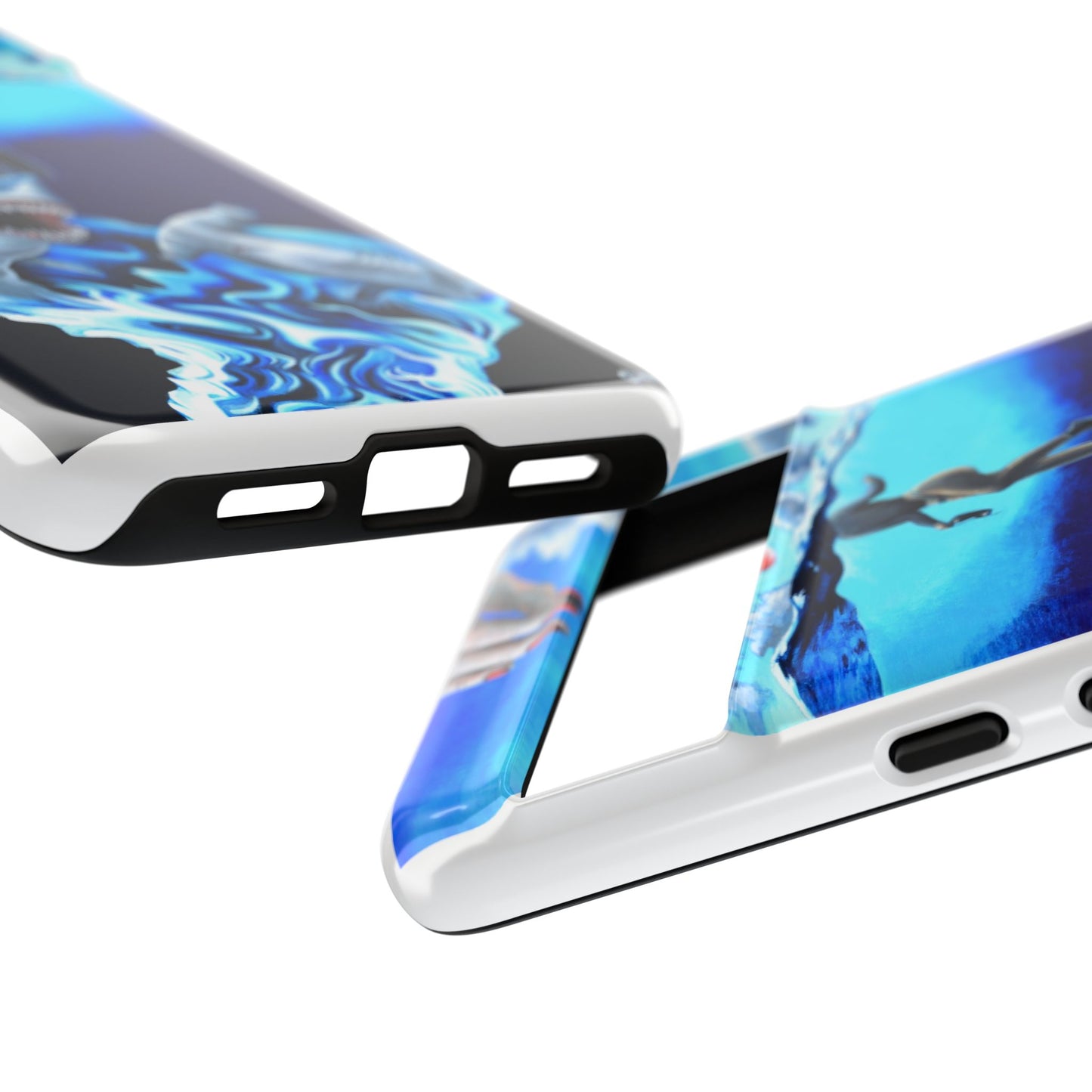Shark Art Phone Case - Tough Cases, Unique Phone Accessories, Ocean-Inspired Gift, Underwater Art, Fun Phone Cover, Beach Lover Gift