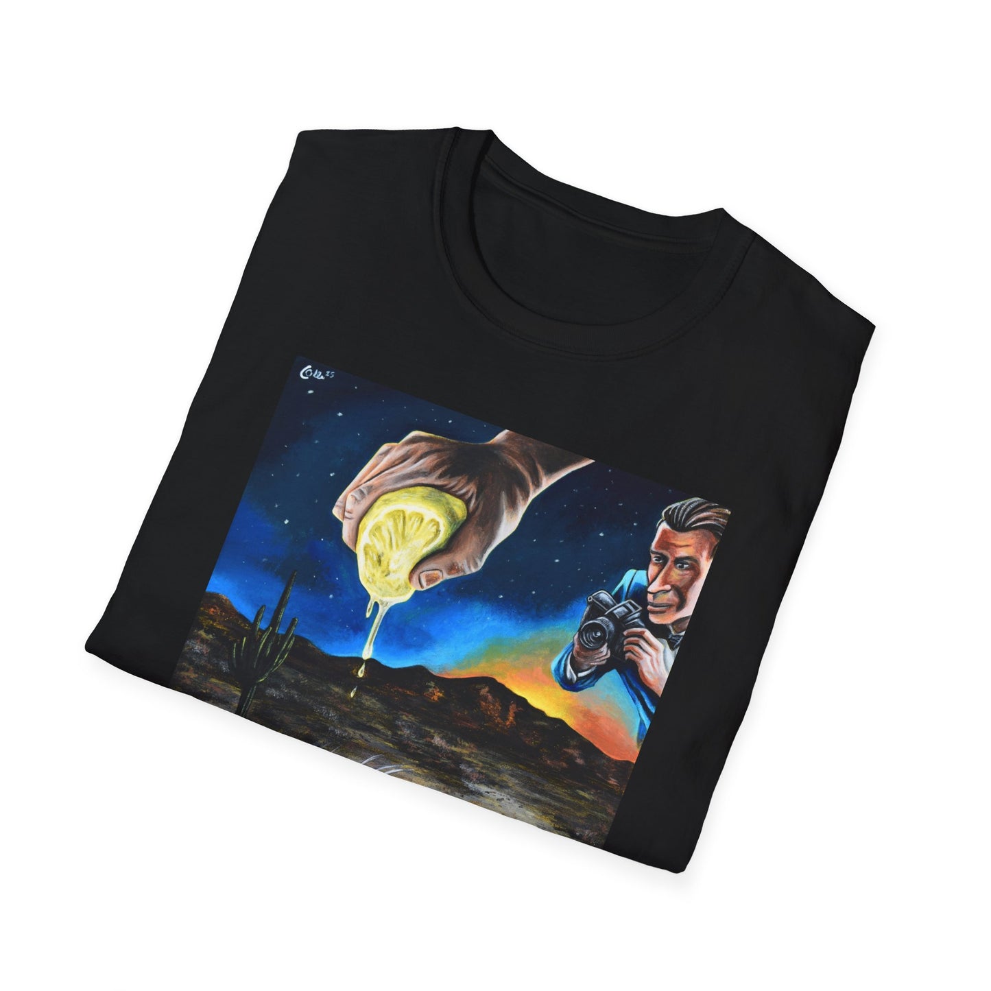 Galactic Adventure Unisex Softstyle T-Shirt, Cosmic Shirt, Art Tee, Sci-Fi Gift, Festival Wear, Unisex Graphic Tee