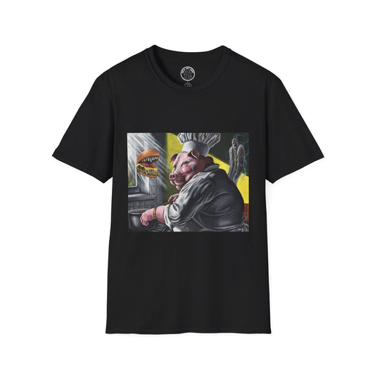 T-Shirt — Surreal Chef Pig Illustration Graphic Tee