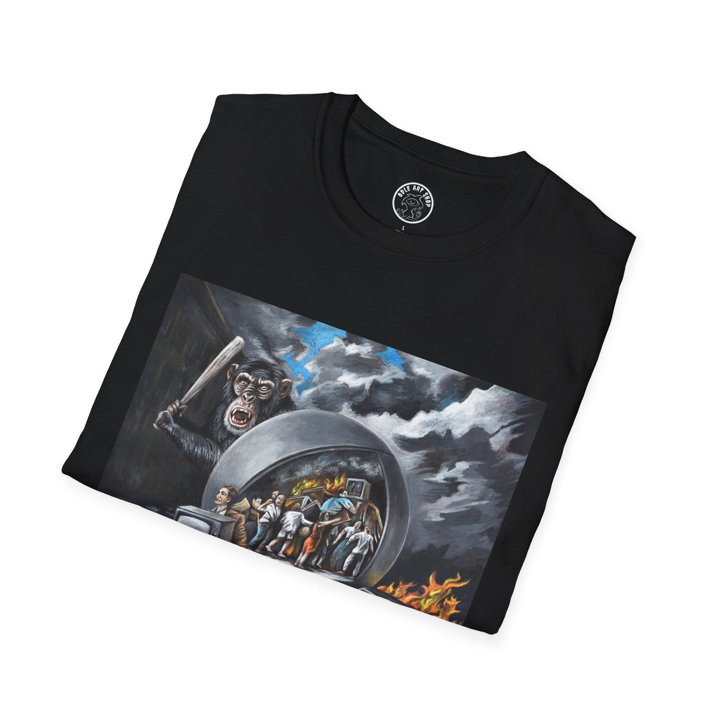 Surreal Roadtrip T-Shirt — Retro Car, Diner Mirror Scene