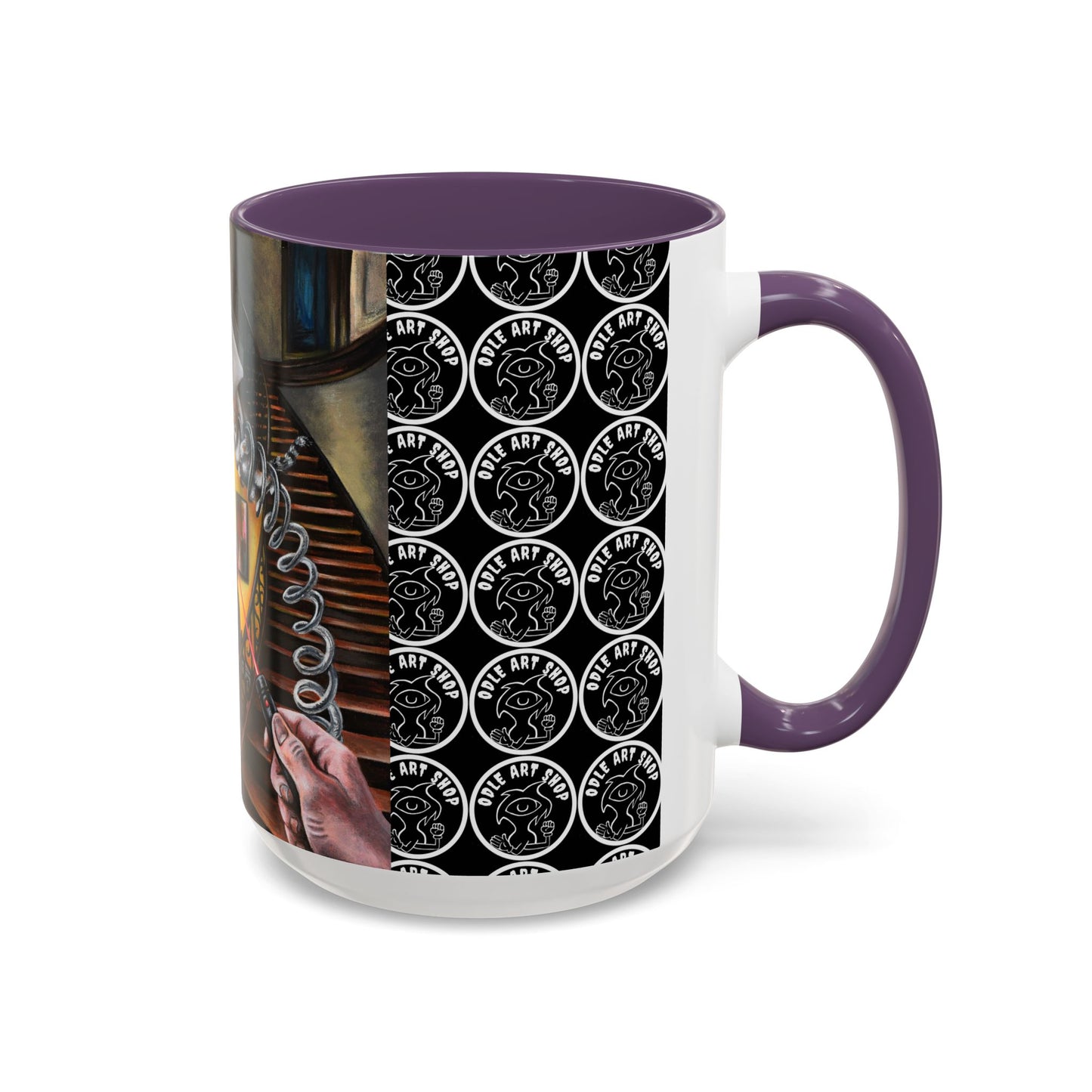 Surreal Dinner Party Accent Coffee Mug — Whimsical Art Coffee Cup (11/15oz)