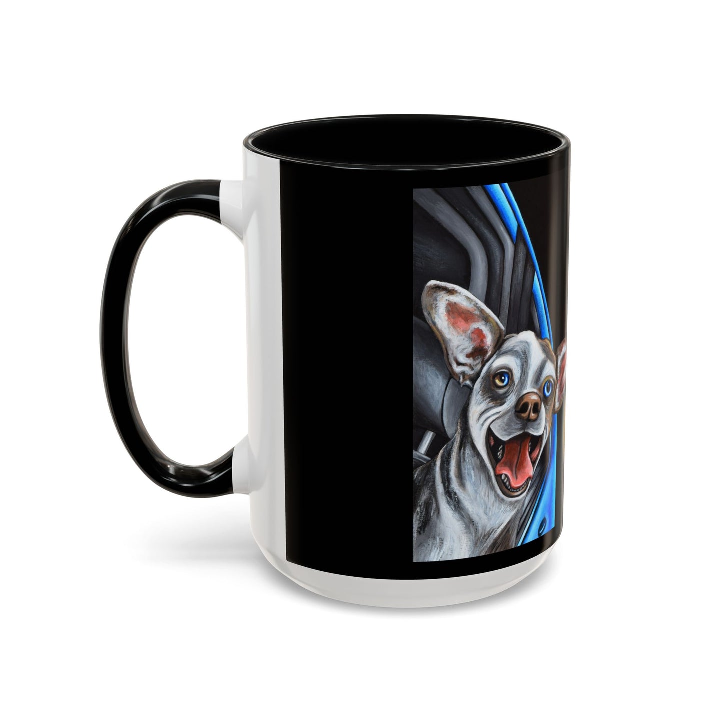 Unique Artistic Accent Coffee Mug with Colorful Ice Cream Design