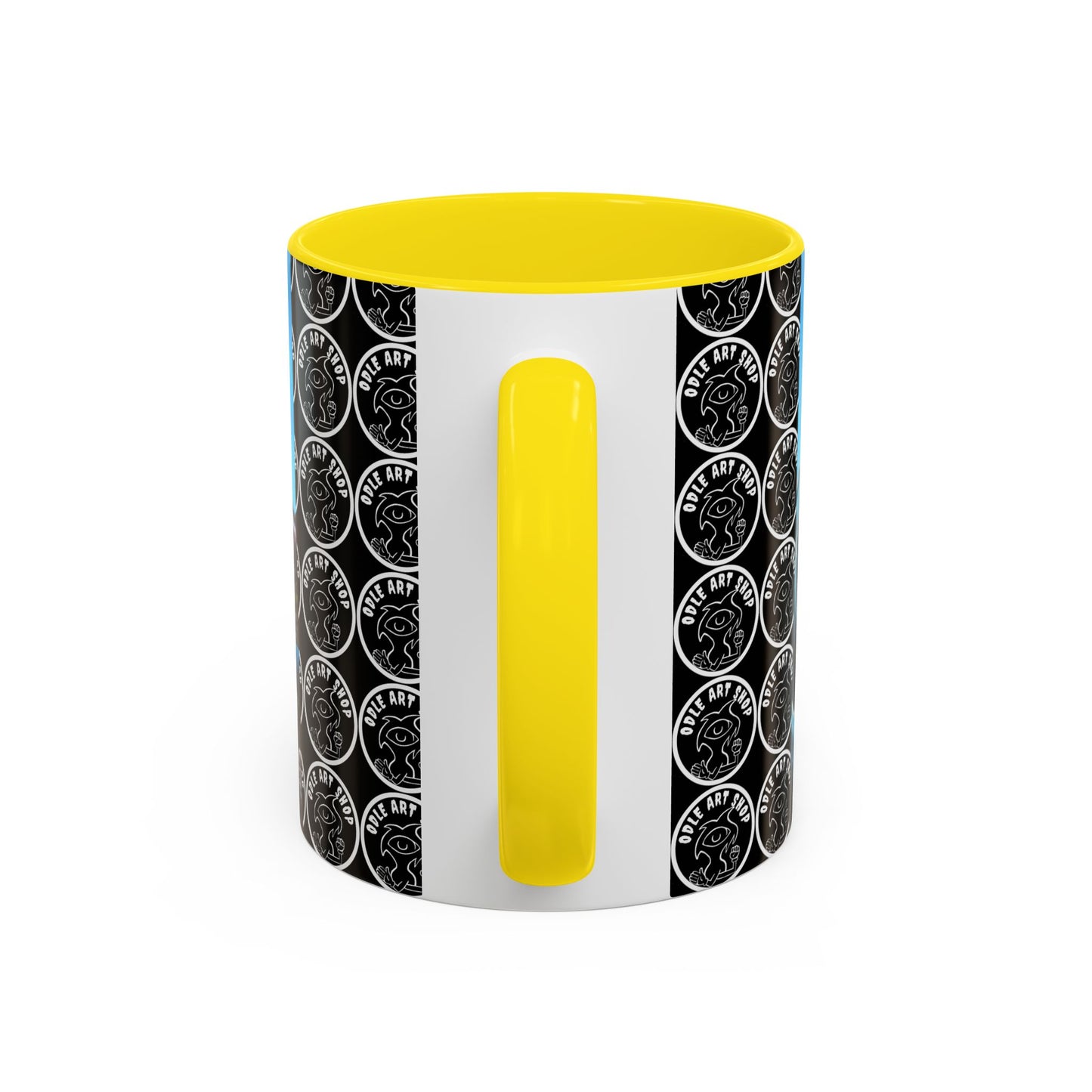 Surreal Sea Monster Accent Coffee Mug — Eyeball Wave Art (11/15oz)