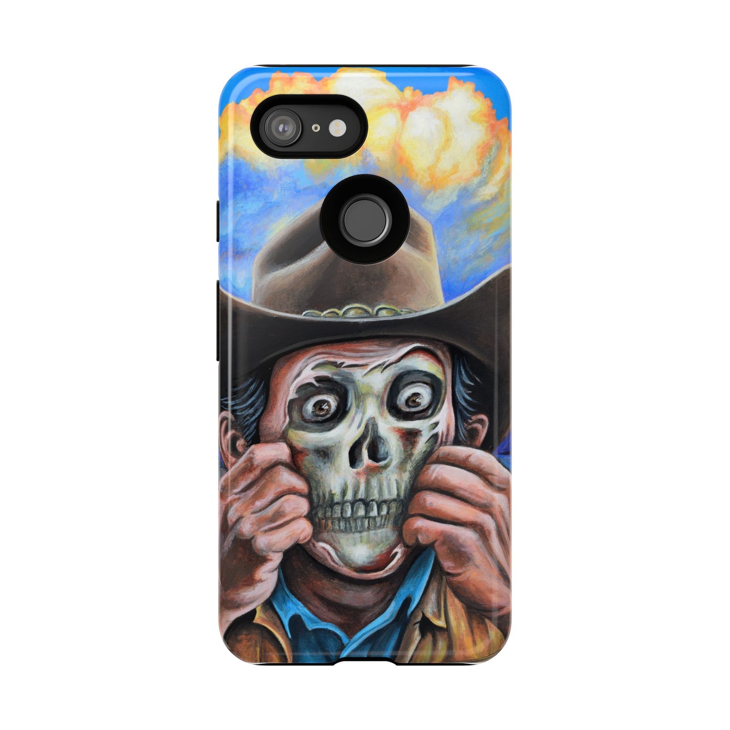 Skull Cowboy Phone Case - Tough Cases with Bold Artwork, Unique Gift for Halloween, Bold Aesthetic, Ideal for Music Lovers, [...]