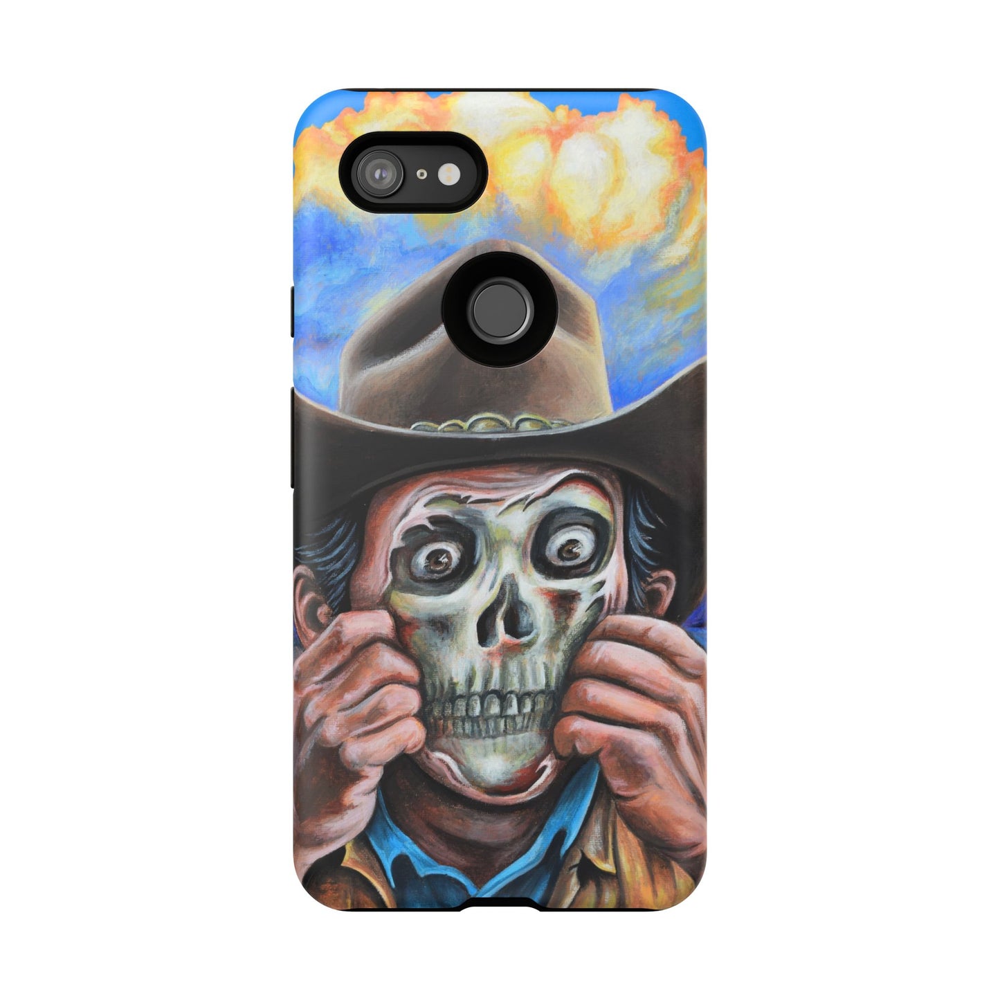 Skull Cowboy Phone Case - Tough Cases with Bold Artwork, Unique Gift for Halloween, Bold Aesthetic, Ideal for Music Lovers, [...]