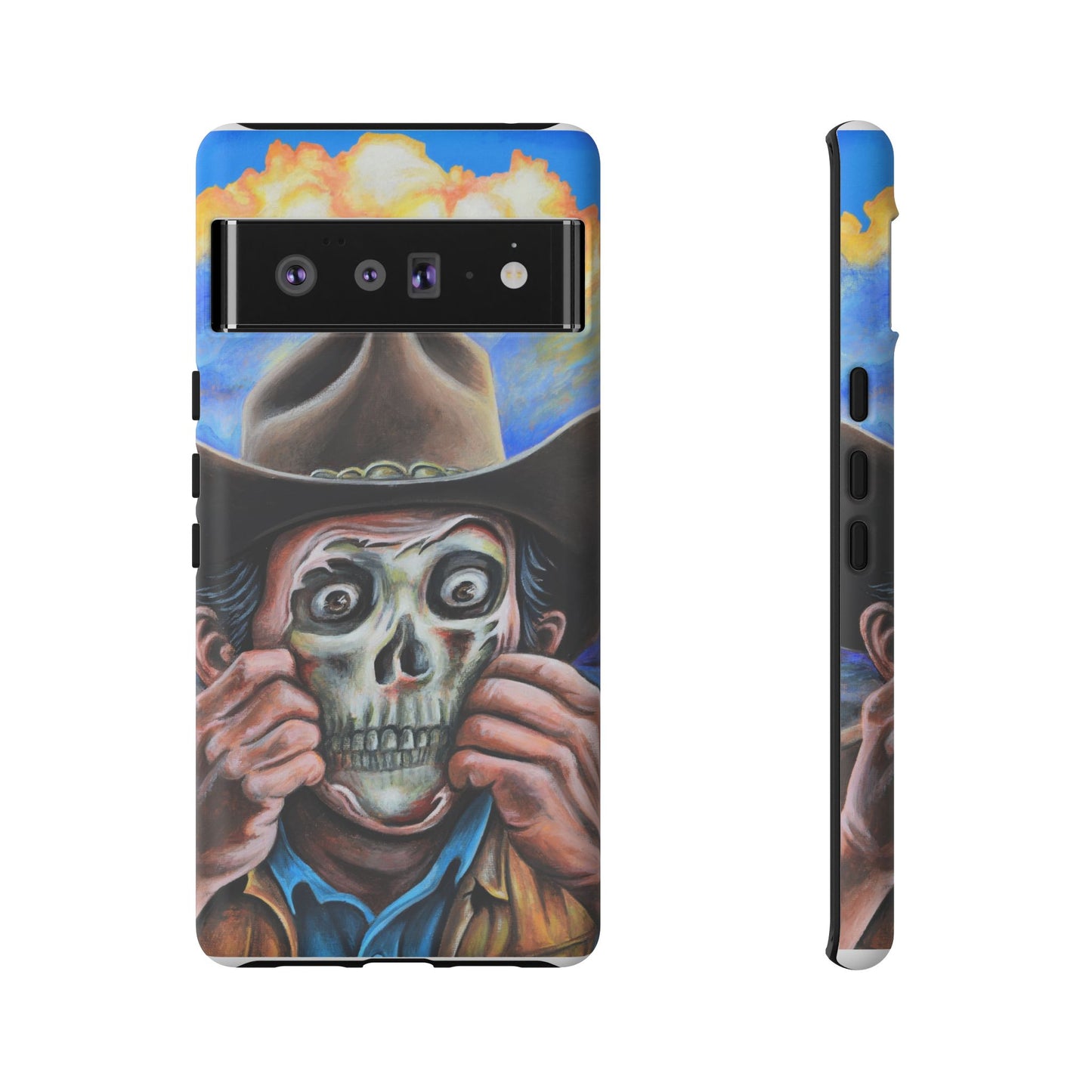 Skull Cowboy Phone Case - Tough Cases with Bold Artwork, Unique Gift for Halloween, Bold Aesthetic, Ideal for Music Lovers, [...]