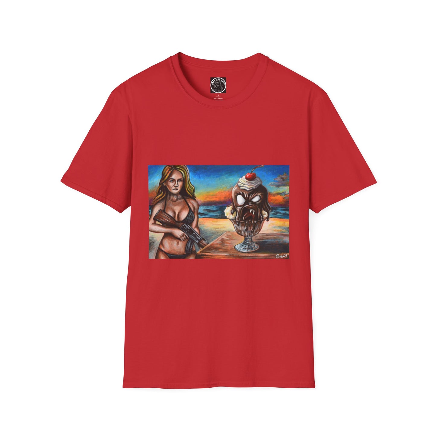 Beach Vibes Graphic Tee, Casual Summer Shirt, Unisex T-Shirt for Beach Lovers, Fun Graphic Shirt, Unique Ice Cream Art