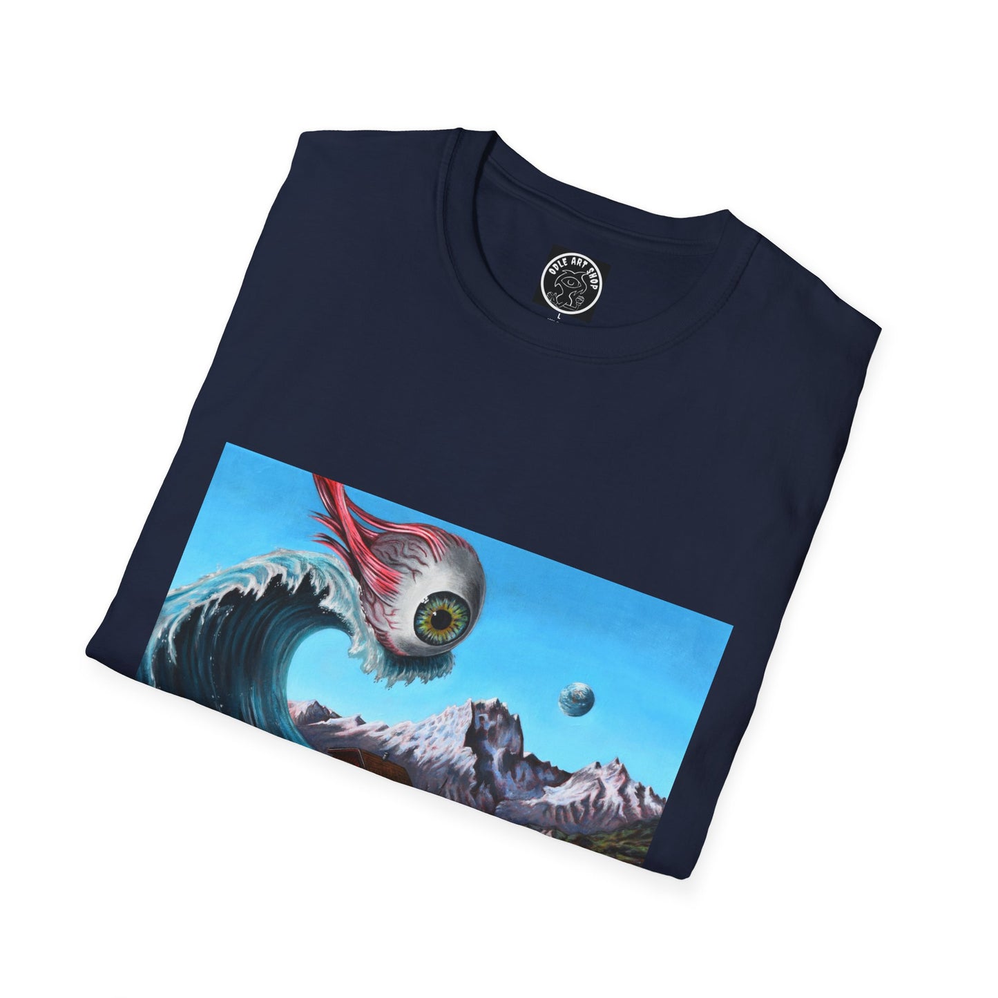 Cosmic Wave T-Shirt — Surreal Meteor Ocean Graphic