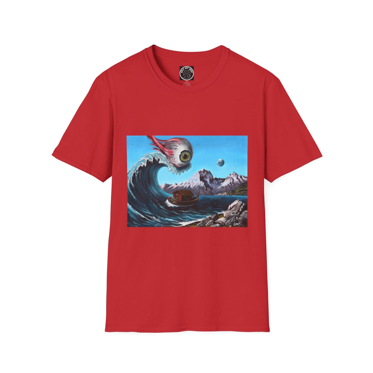 Cosmic Wave T-Shirt — Surreal Meteor Ocean Graphic